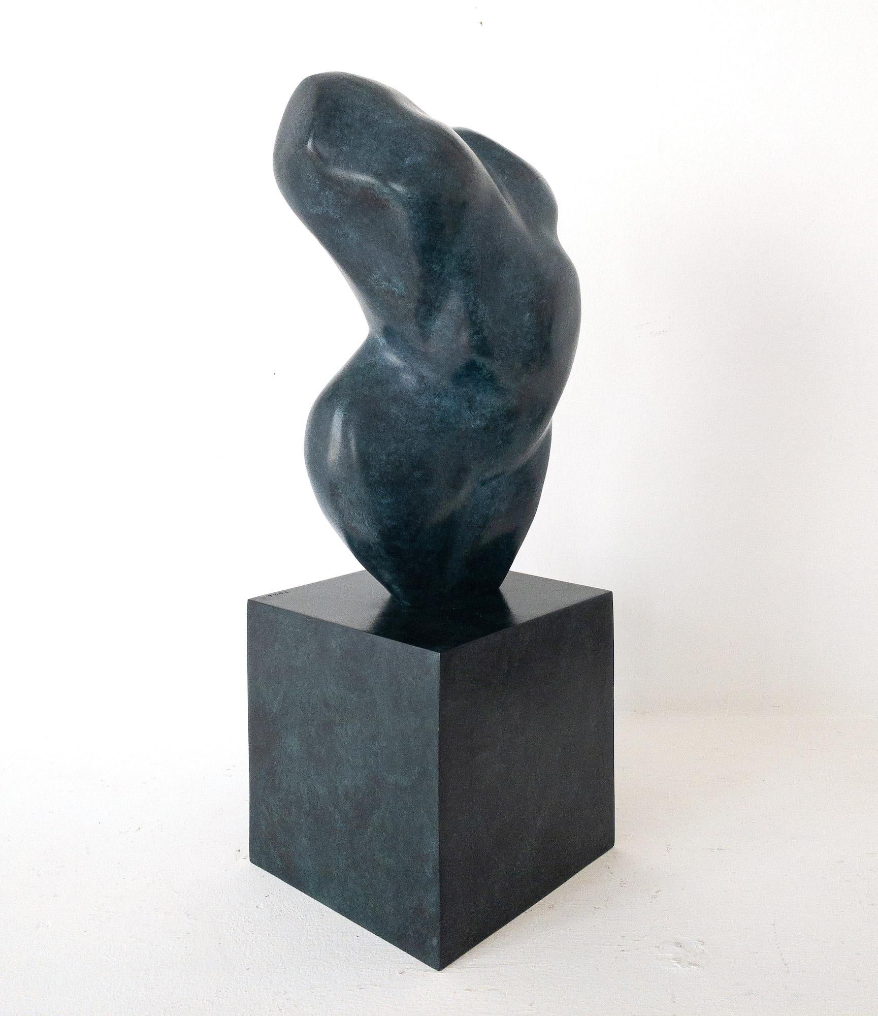 Belli by Yann Guillon - Semi-abstract bronze sculpture, female torso, nude body For Sale 13