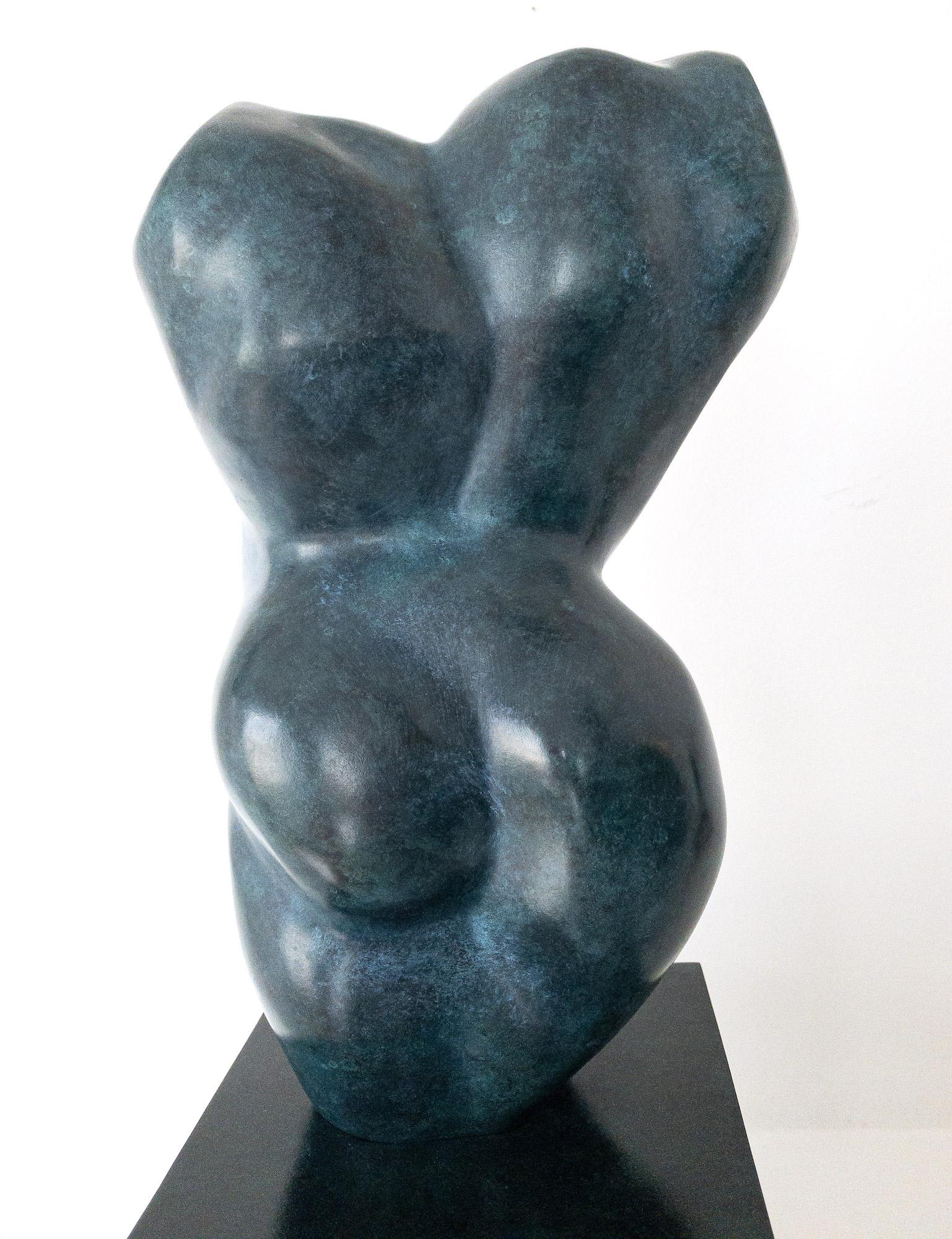 Belli von Yann Guillon - Halbabstrakte Bronzeskulptur, weiblicher Torso, nackter Körper im Angebot 15