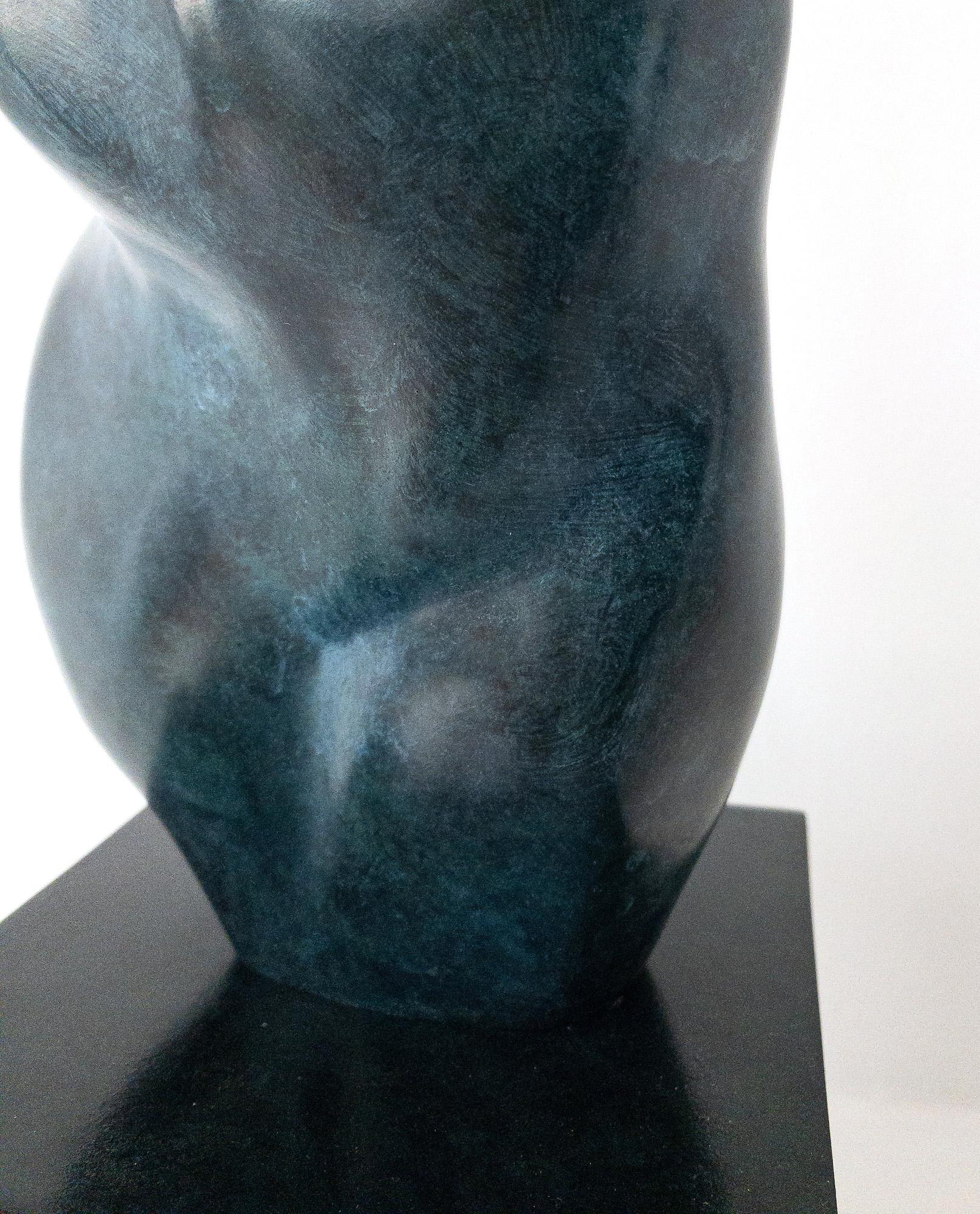 Belli by Yann Guillon - Semi-abstract bronze sculpture, female torso, nude body For Sale 17
