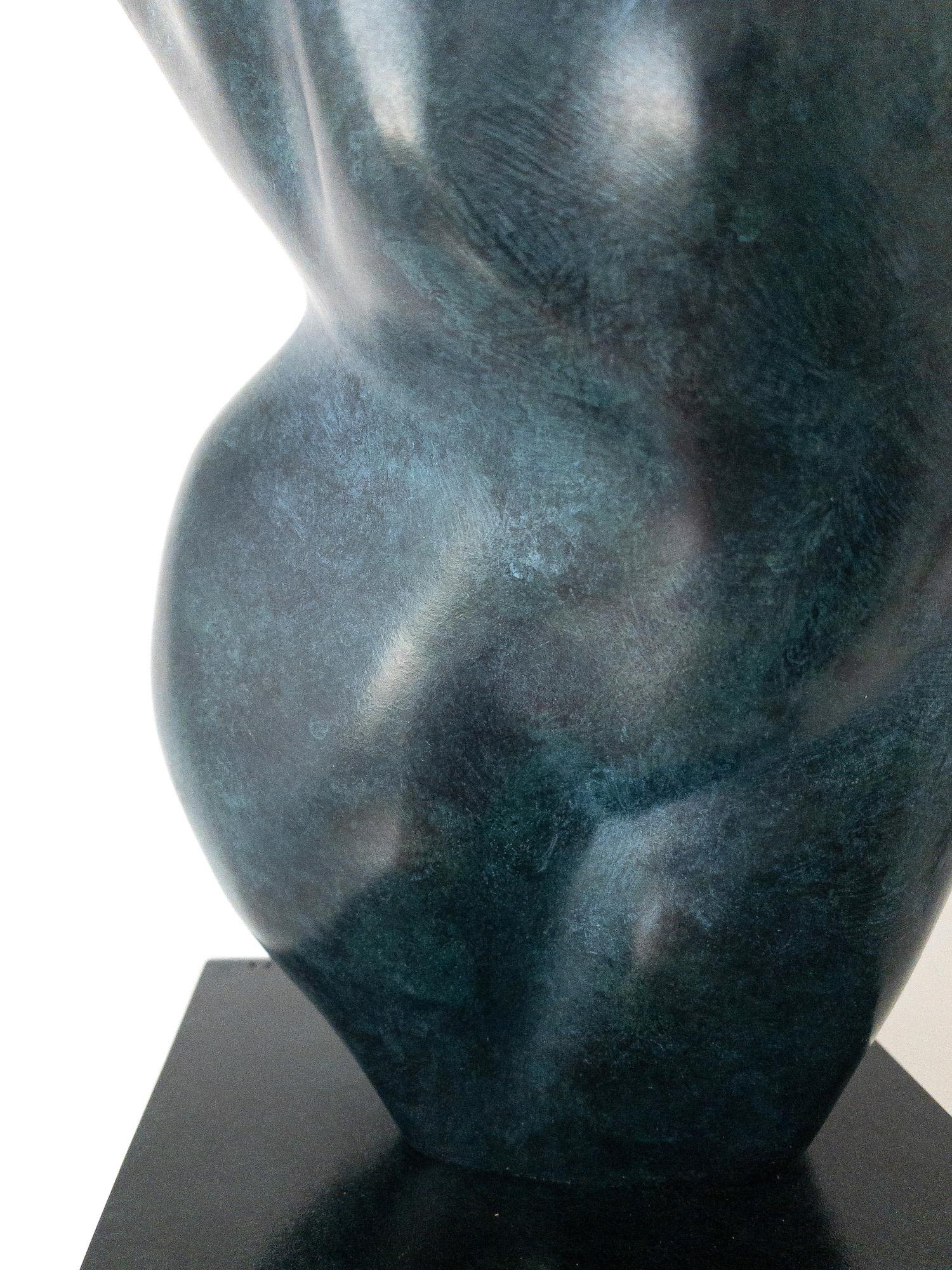Belli by Yann Guillon - Semi-abstract bronze sculpture, female torso, nude body For Sale 18