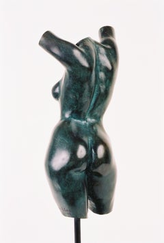 Torso de Caroline de Yann Guillon - Escultura desnuda de bronce, torso femenino, cuerpo