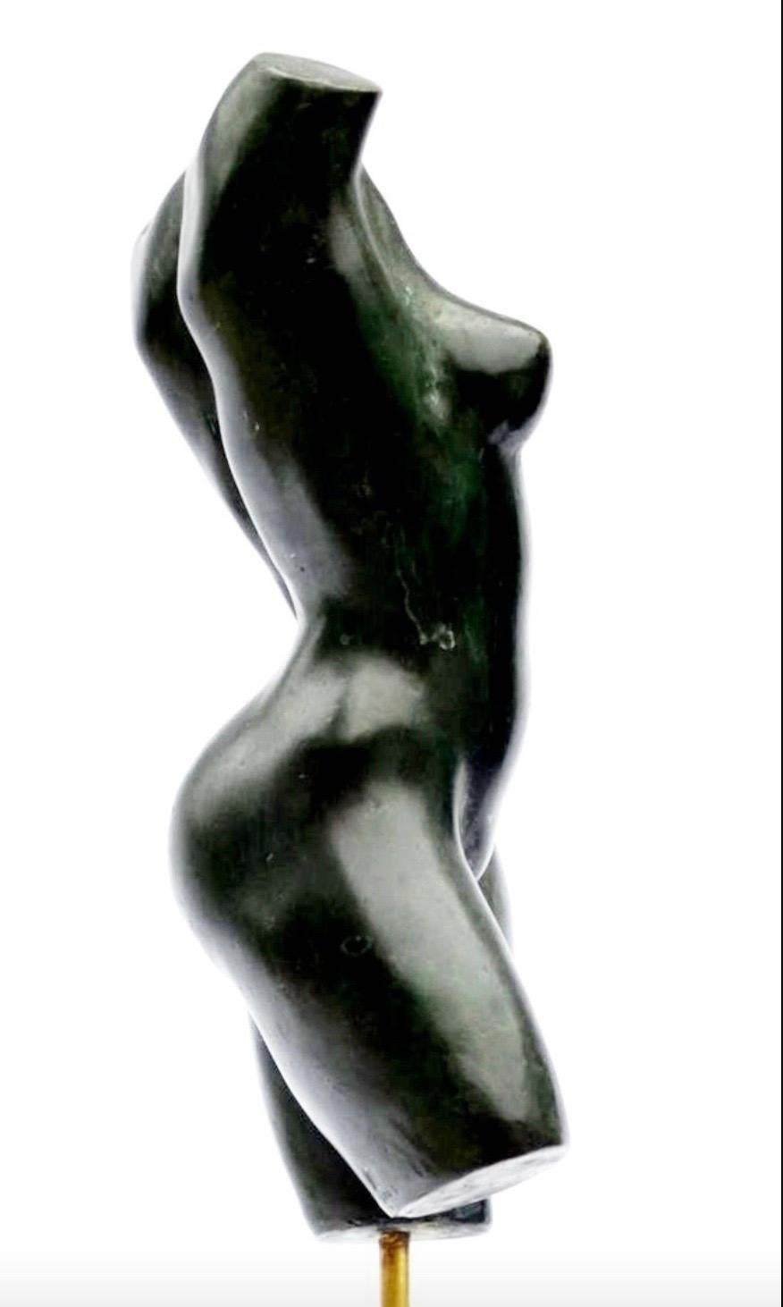 Caroline's Torso by Yann Guillon - Nude Bronze Sculpture, Female Torso For Sale 4