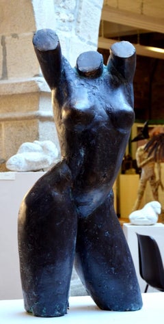 Chloe's Torso by Yann Guillon - Nude Bronze Sculpture, Female Torso