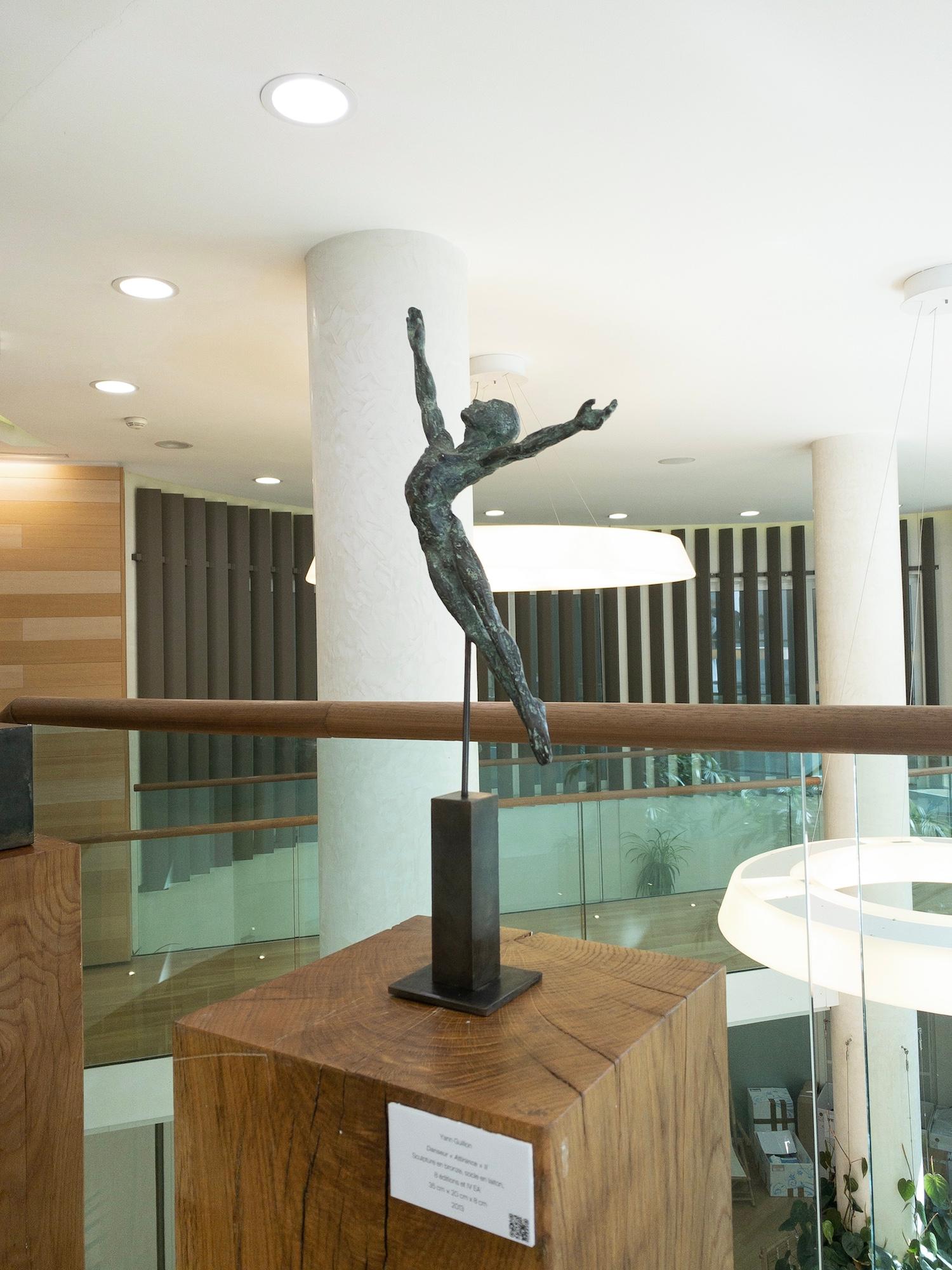Dancer “Attraction” II by Yann Guillon - Figurative bronze sculpture, man, torso For Sale 9