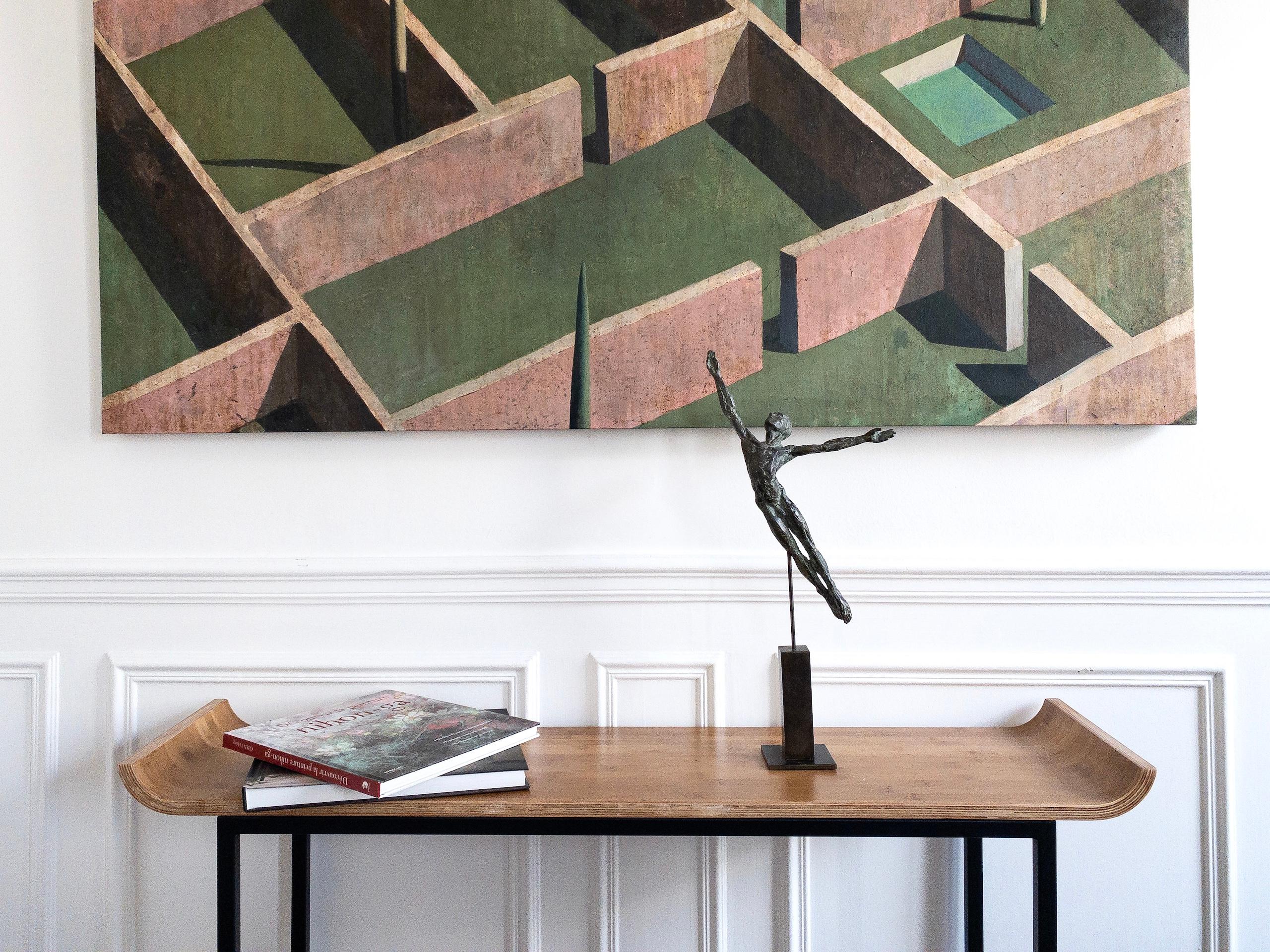 Dancer “Attraction” II by Yann Guillon - Figurative bronze sculpture, man, torso im Angebot 1