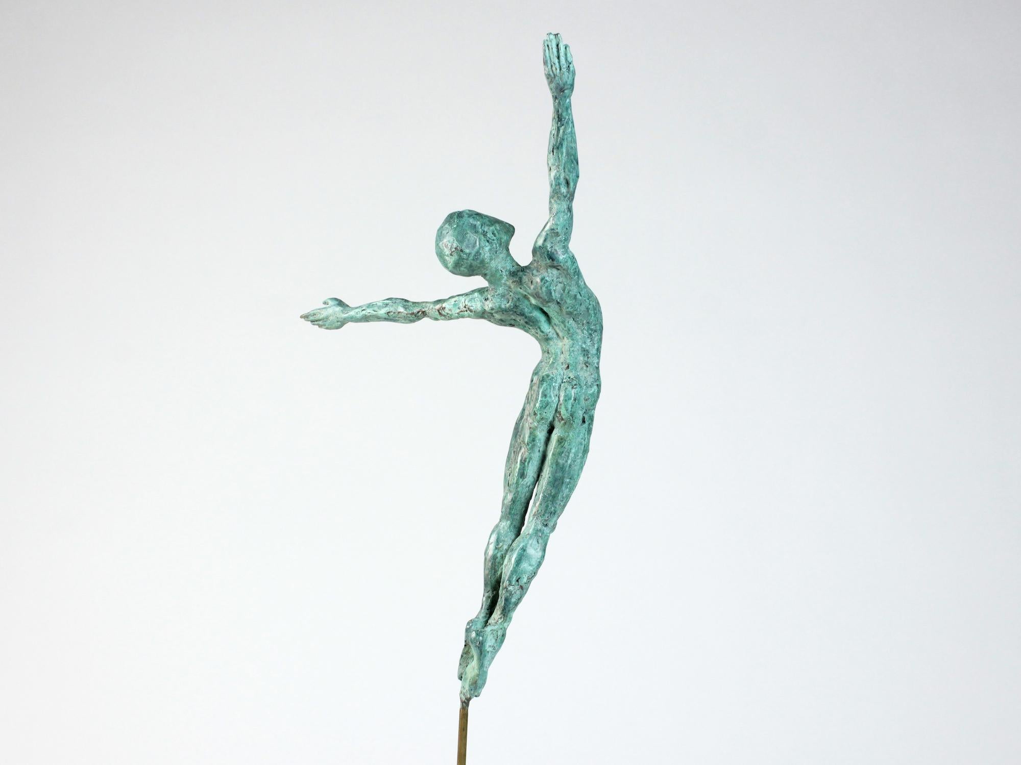 Dancer “Attraction” II by Yann Guillon - Figurative bronze sculpture, man, torso For Sale 7