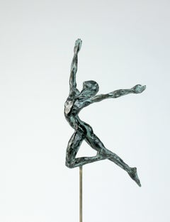 Dancer Elevation von Yann Guillon – Figurative Bronzeskulptur eines Mannes, Torso