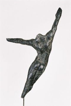 Dancer III di Yann Guillon - scultura in bronzo, atleta, nudo maschile