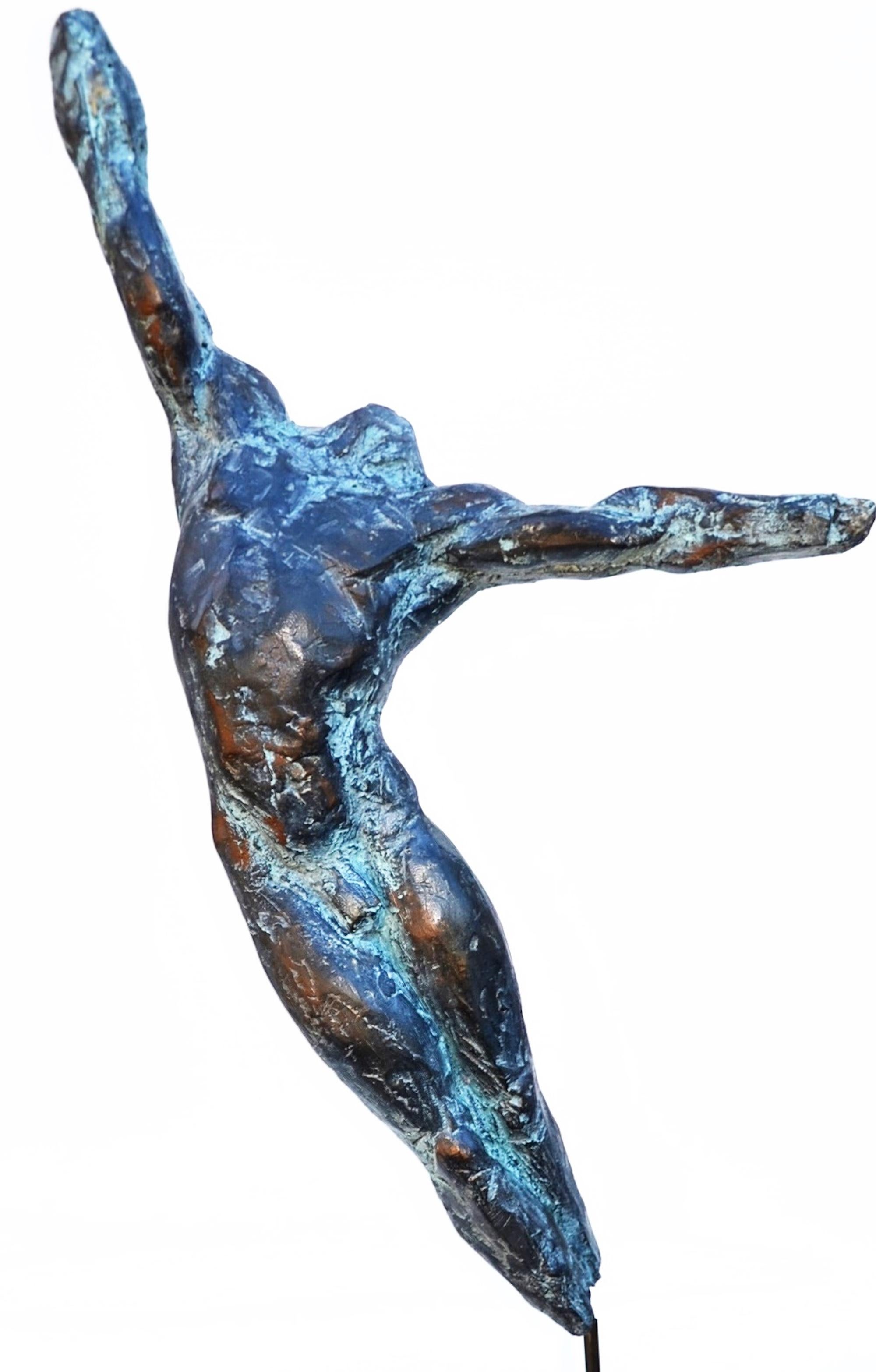 Danseur III de Yann Guillon - sculpture en bronze, athlète, nu masculin en vente 6