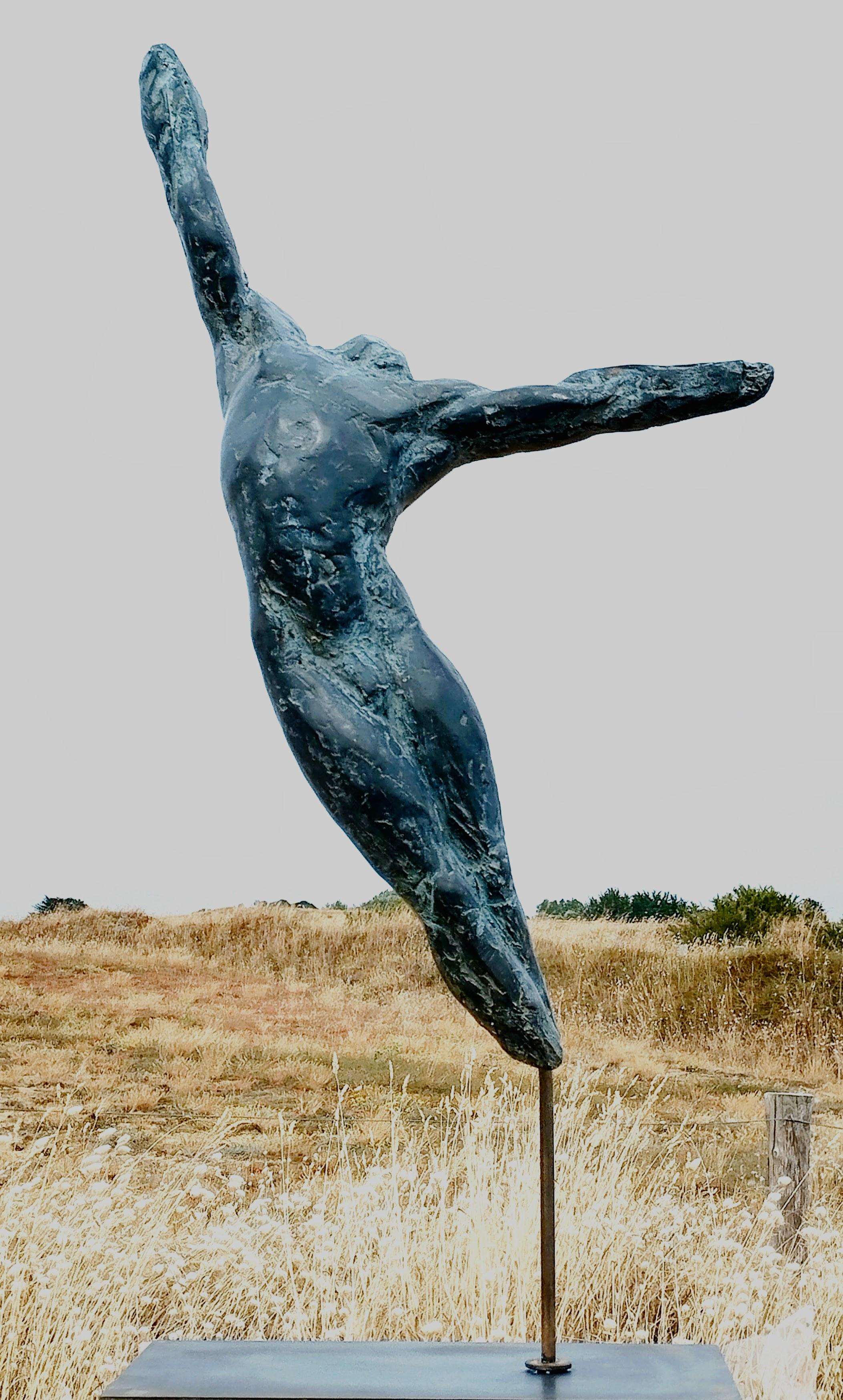 Danseur III de Yann Guillon - sculpture en bronze, athlète, nu masculin
