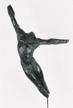 Dancer III by Yann Guillon - Male nude sculpture, figurative, bronze, athlete