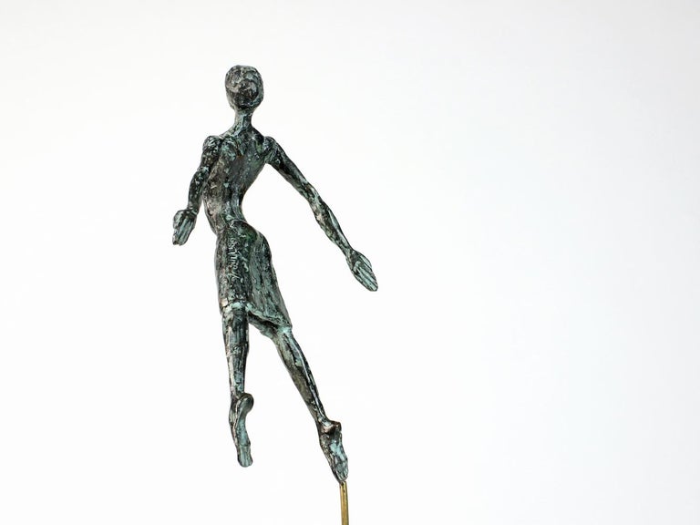 Danseuse Envolée, Female Dancer Bronze Sculpture - Gold Figurative Sculpture by Yann Guillon