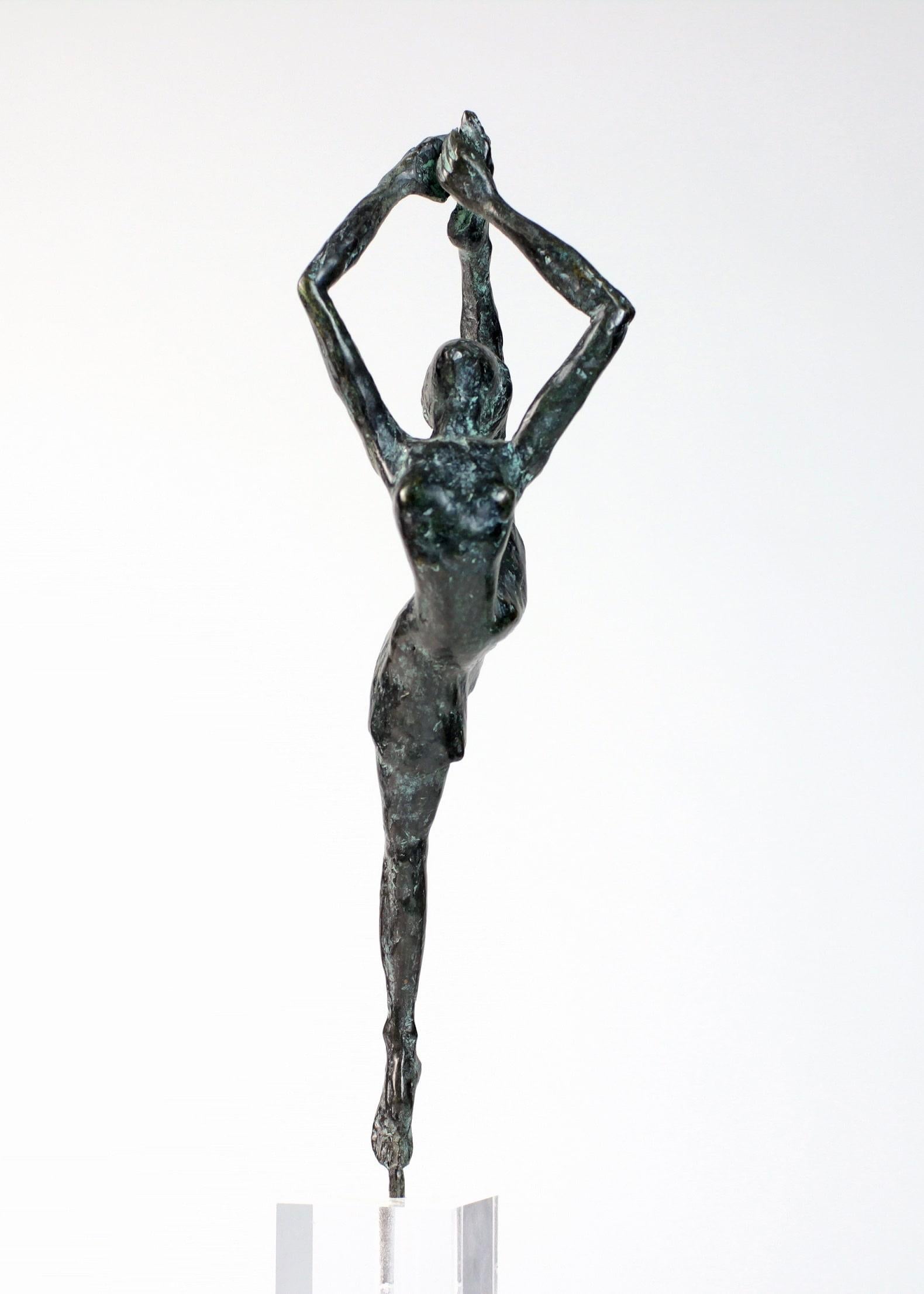 Danseuse Rassemblée is a bronze sculpture by French contemporary artist Yann Guillon.
Dimensions of the bronze sculpture: 25 x 10 x 5 cm. Height with the metal base: 35 cm
Yann Guillon focuses his work on the human body, using an expressionist