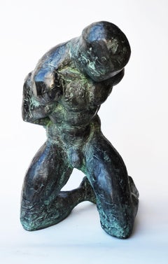Grand esclave (große Sklavin) von Yann Guillon – männliche Nackte Bronzeskulptur