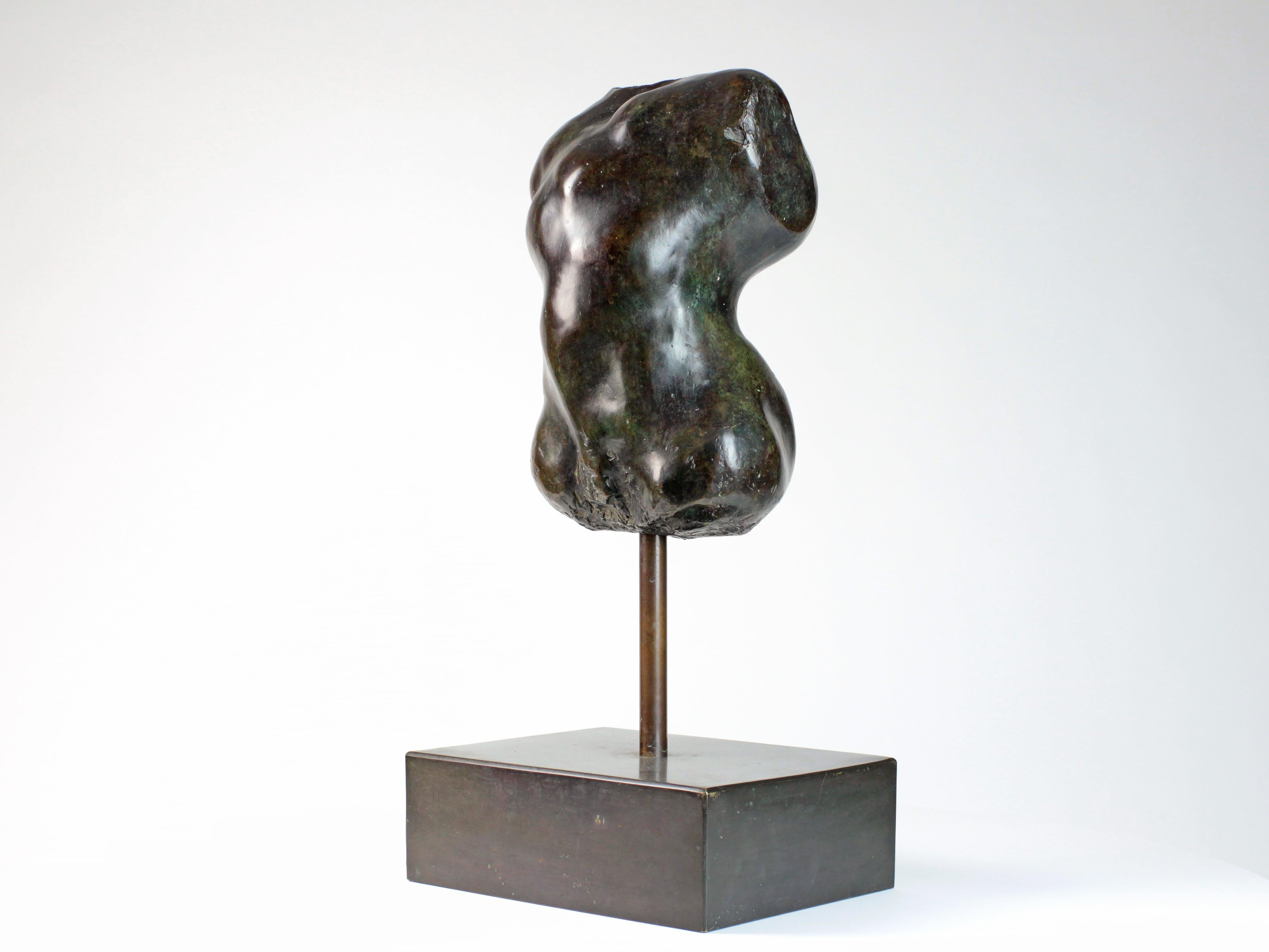 Hermaphrodite I is a bronze sculpture by French contemporary artist Yann Guillon. 40 cm × 25 cm × 25 cm.
Yann Guillon focuses his work on the human body, using an expressionist approach to convey alternately strength or sensuality. He often brings