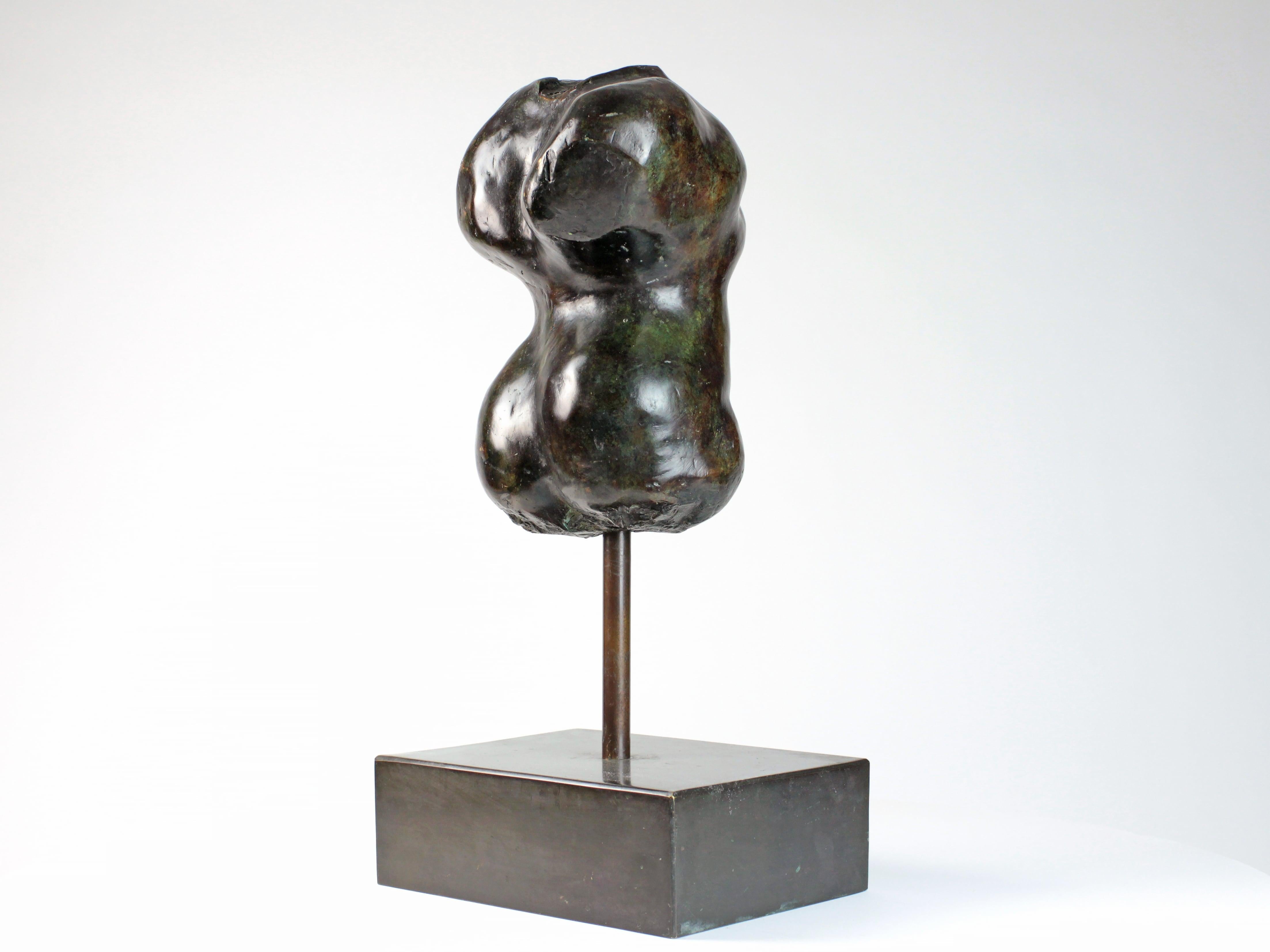 Hermaphrodite I is a bronze sculpture by contemporary artist Yann Guillon, dimensions are 31 cm × 25 cm × 20 cm (12.2 × 9.8 × 7.9 in). Dimensions of the metal base: 10 cm x 31 cm x 24 cm (3.9 x 12.2 x 9.4 in). Height of the sculpture with the metal