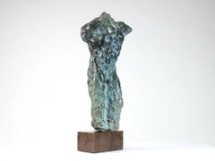 Vintage Lancelot II by Yann Guillon - Male nude bronze sculpture, torso, figurative