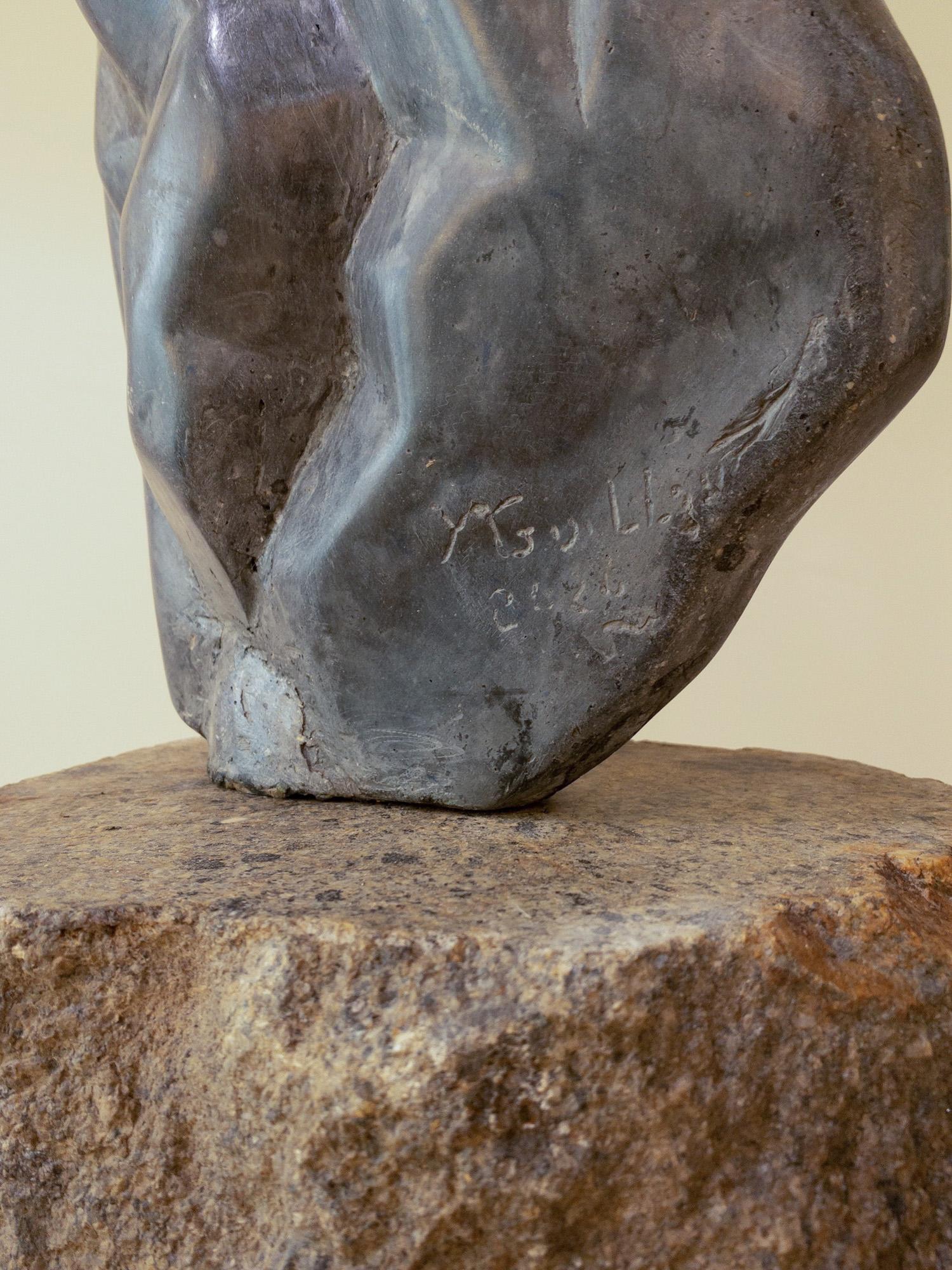 Large Abstract by Yann Guillon - Contemporary Bronze Sculpture im Angebot 14