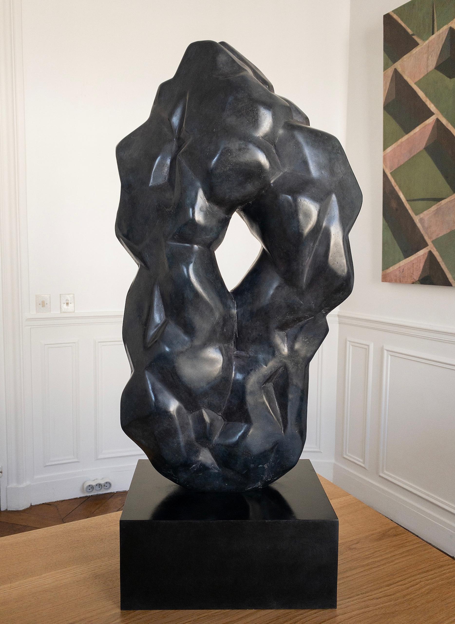 Große abstrakte Bronzeskulptur von Yann Guillon – Zeitgenössische Bronzeskulptur im Angebot 6