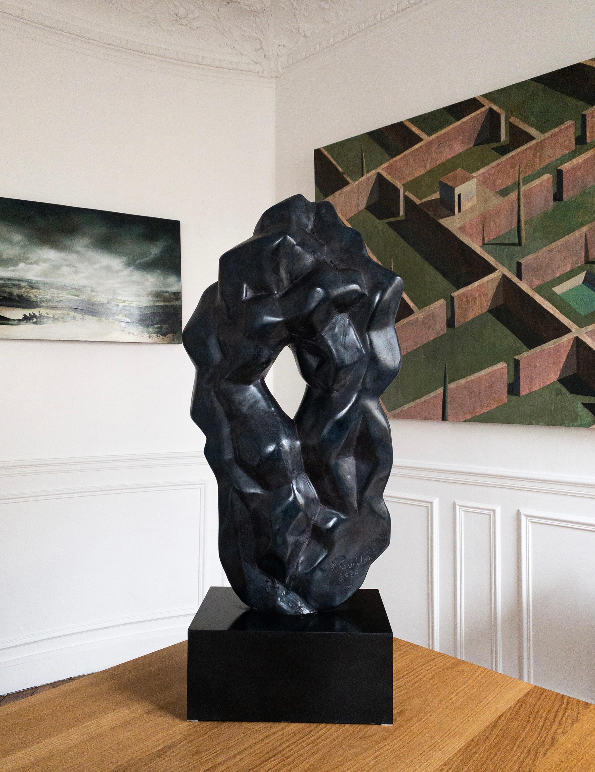 Große abstrakte Bronzeskulptur von Yann Guillon – Zeitgenössische Bronzeskulptur im Angebot 2
