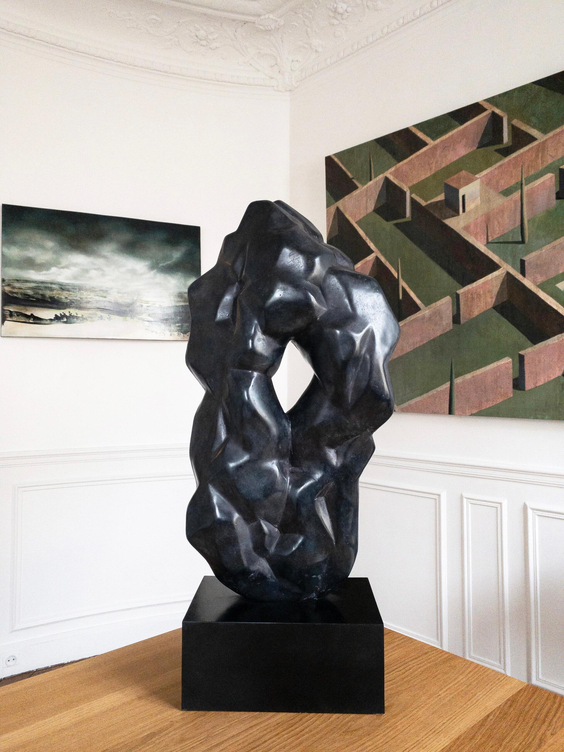 Große abstrakte Bronzeskulptur von Yann Guillon – Zeitgenössische Bronzeskulptur im Angebot 3
