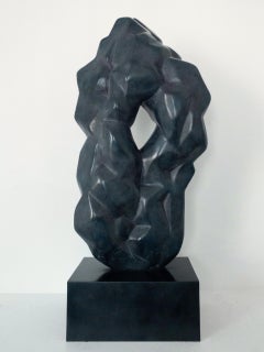 Grande sculpture abstraite contemporaine en bronze de Yann Guillon