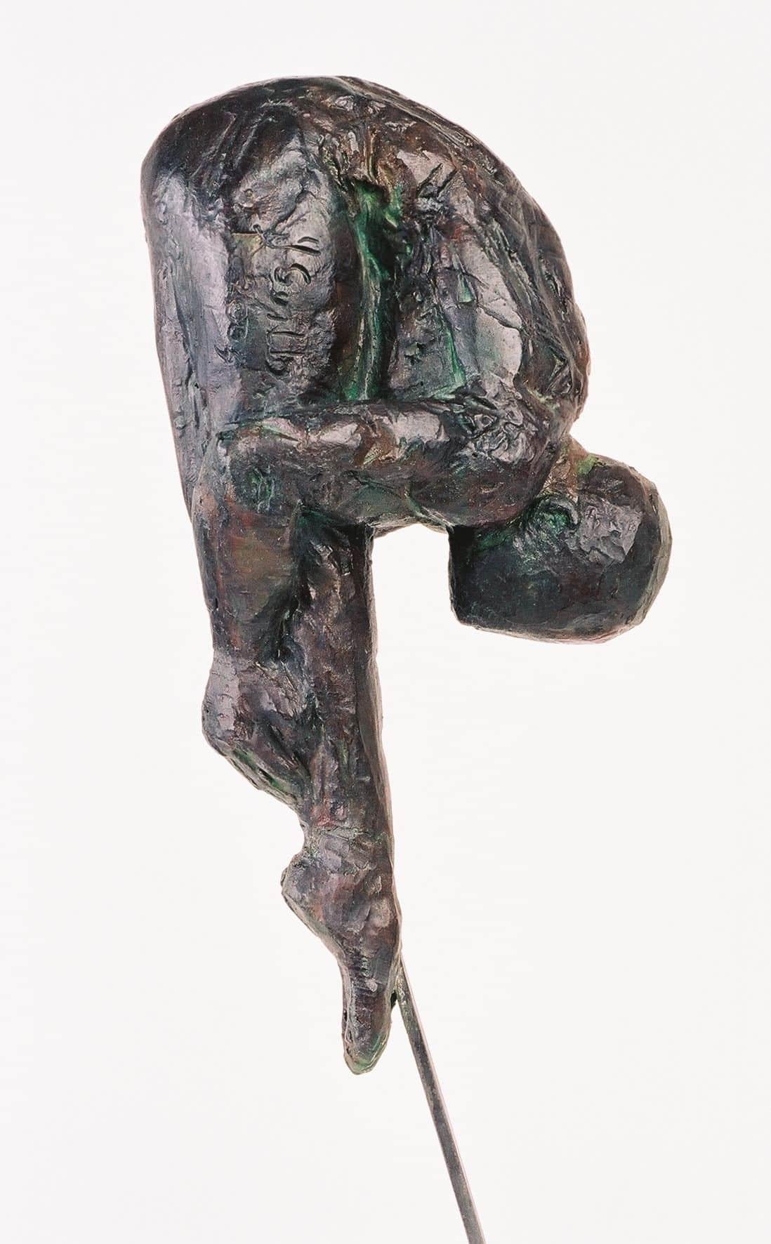 Little Diver is a bronze sculpture by contemporary artist Yann Guillon, dimensions are 38 × 18 × 20 cm (15 × 7.1 × 7.9 in). Height of the sculpture with the metal base: 63 cm (24.8 in). 
The sculpture is signed and numbered, it is part of a limited