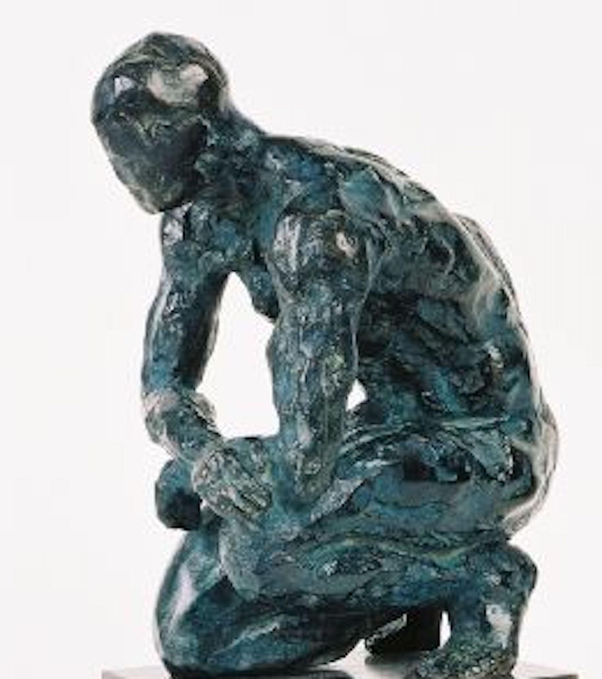 Ludo by Yann Guillon - Contemporary bronze sculpture, nude male figure, movement For Sale 2