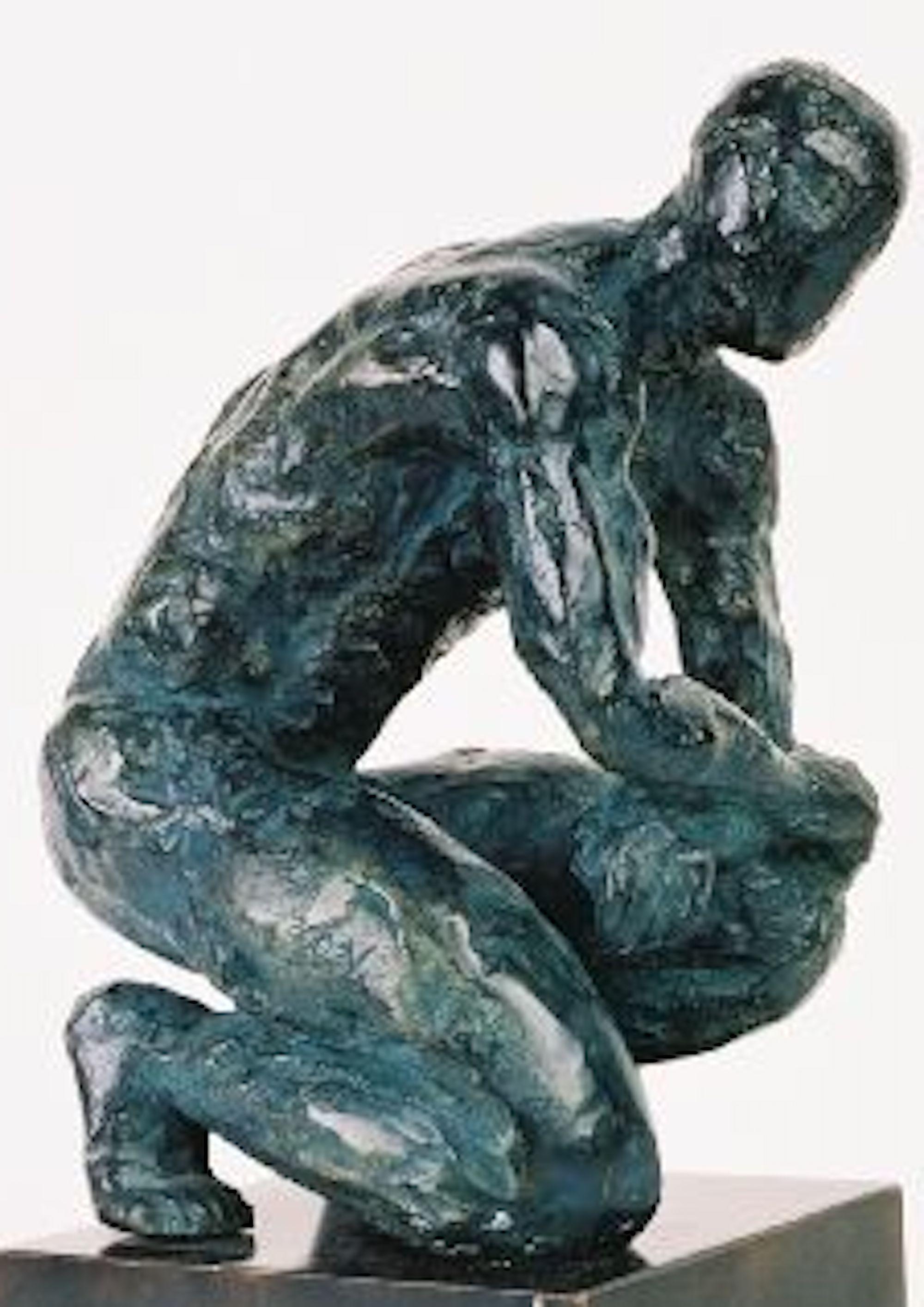 Ludo by Yann Guillon - Contemporary bronze sculpture, nude male figure, movement For Sale 3