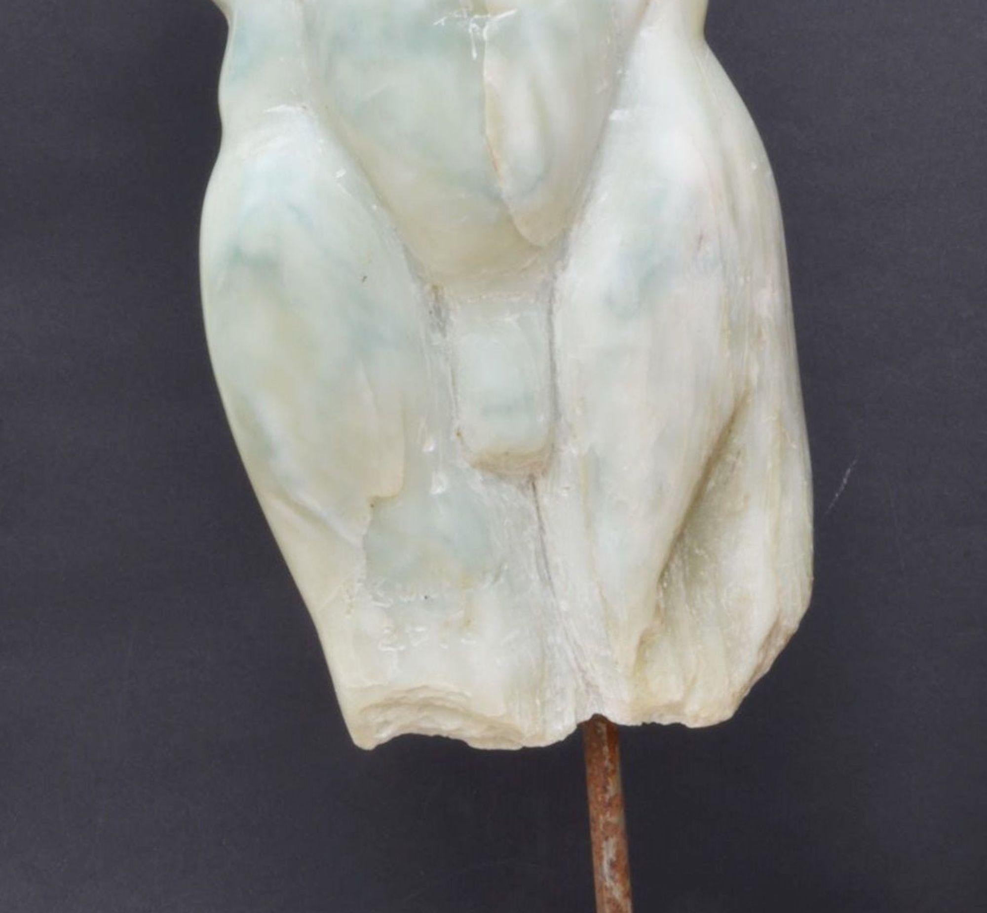Man's Torso II by Yann Guillon - Contemporary stone sculpture, body movement For Sale 3
