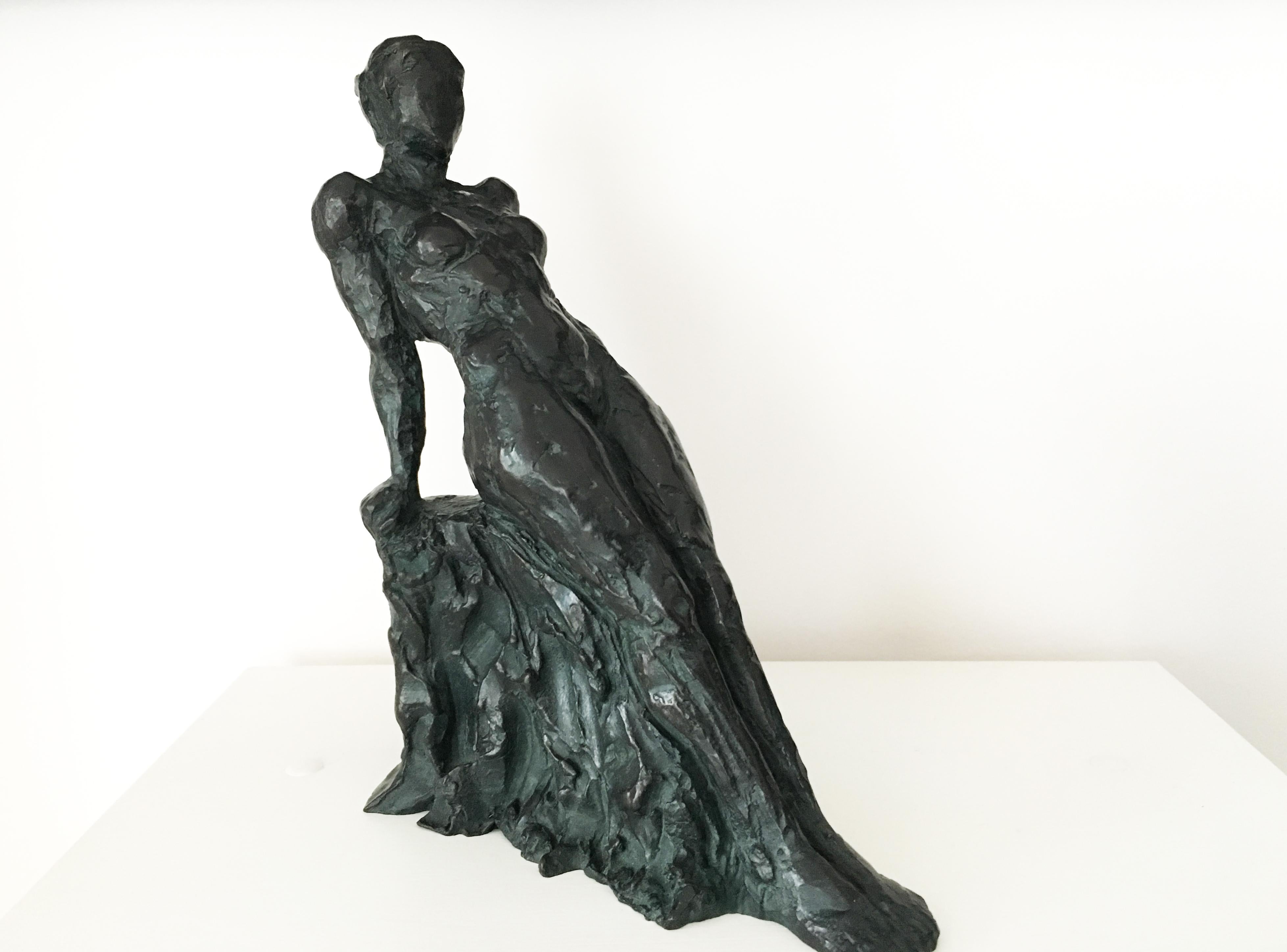 Mathilde by Yann Guillon - Female nude bronze sculpture, woman
s body