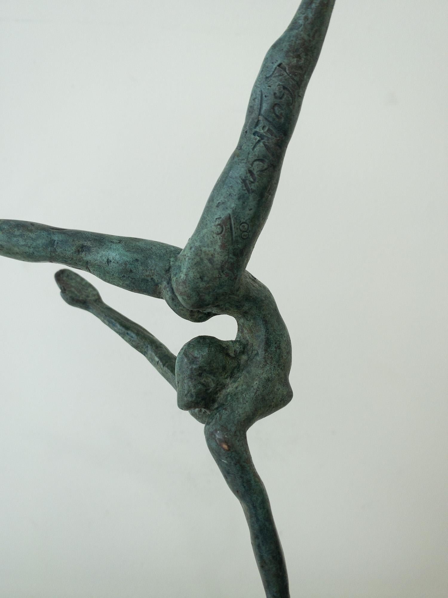 Petite Acrobate by Yann Guillon - Dancer bronze sculpture, ballet, woman For Sale 5
