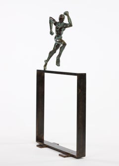 Small Runner "Start" II by Yann Guillon - Athlete Bronze Sculpture