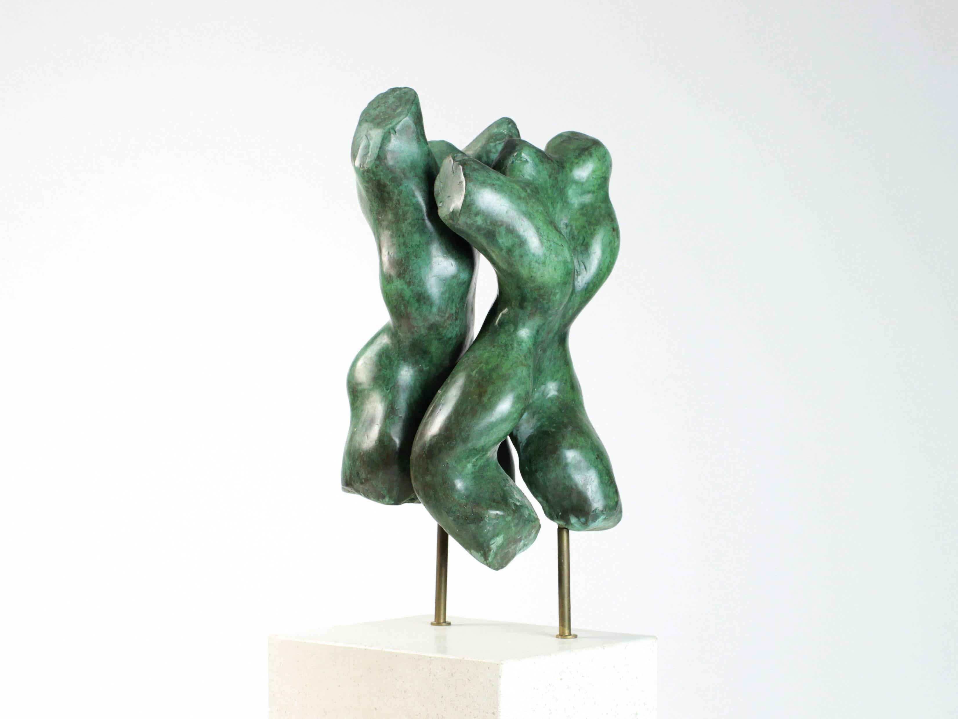 Tango von Yann Guillon - Bronze Tänzer Skulptur, halb-abstrakt, zeitgenössisch im Angebot 2