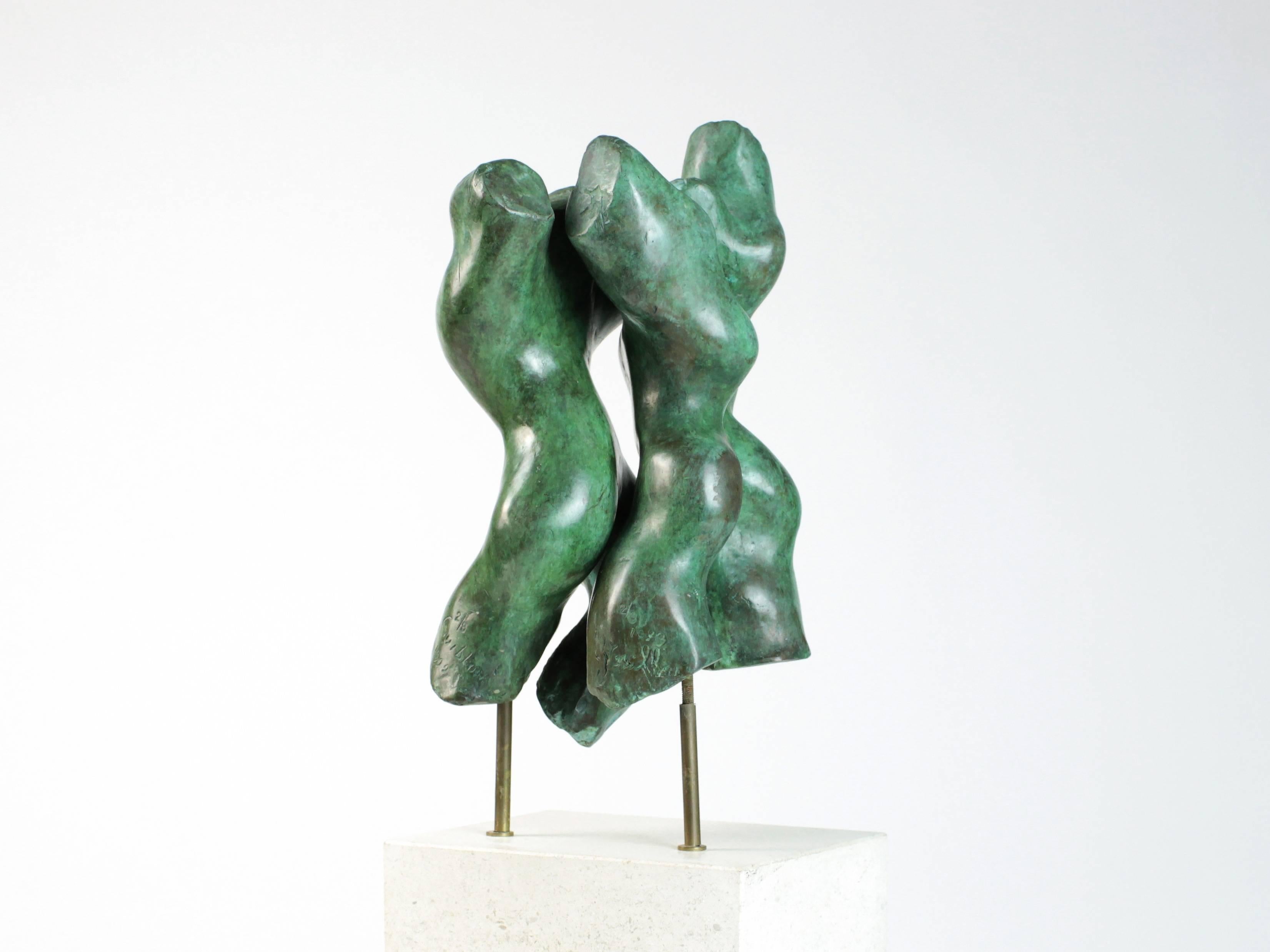 Tango de Yann Guillon - Sculpture de danseurs en bronze, semi-abstraite, contemporaine en vente 4