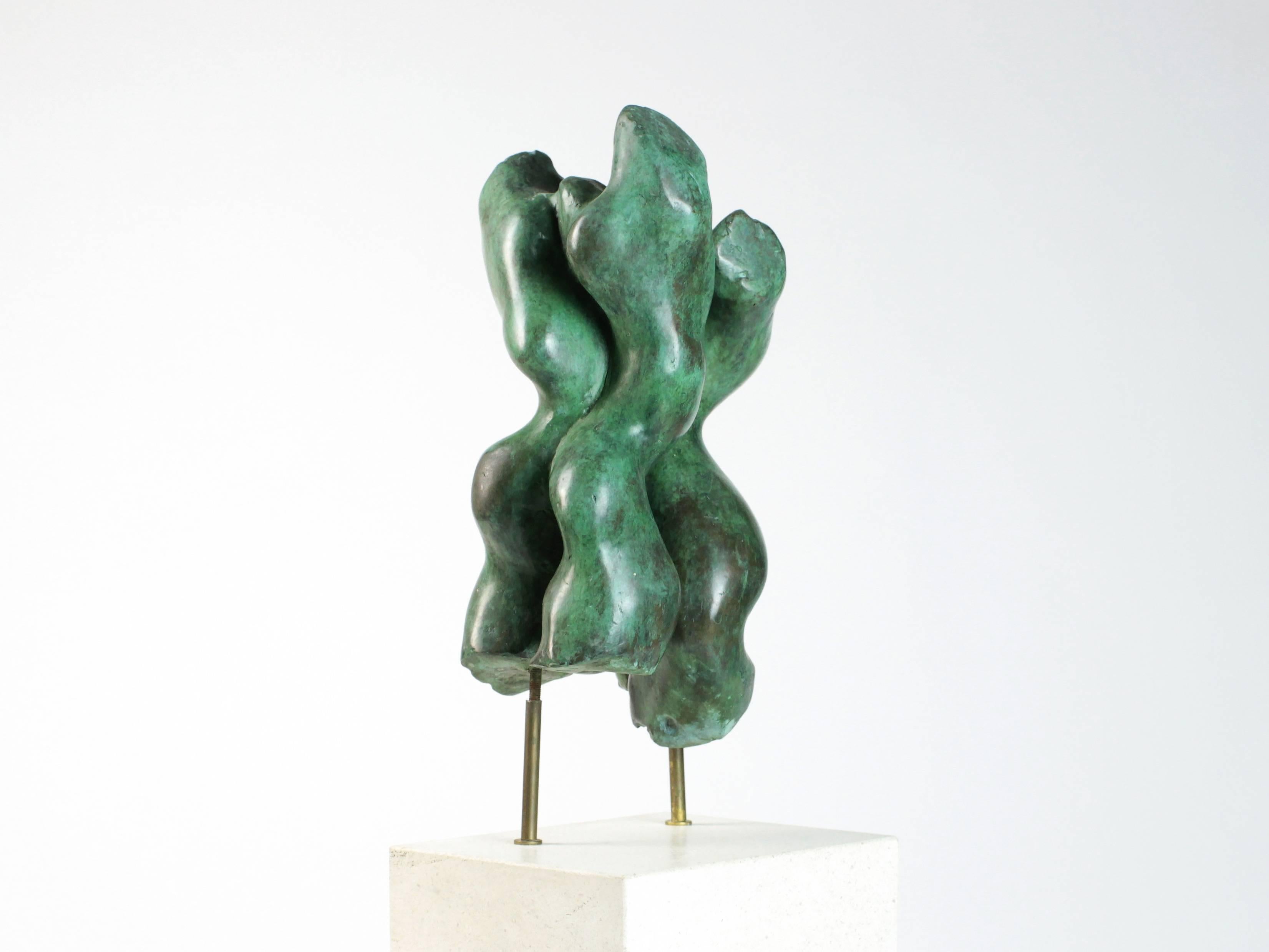 Tango de Yann Guillon - Sculpture de danseurs en bronze, semi-abstraite, contemporaine en vente 6