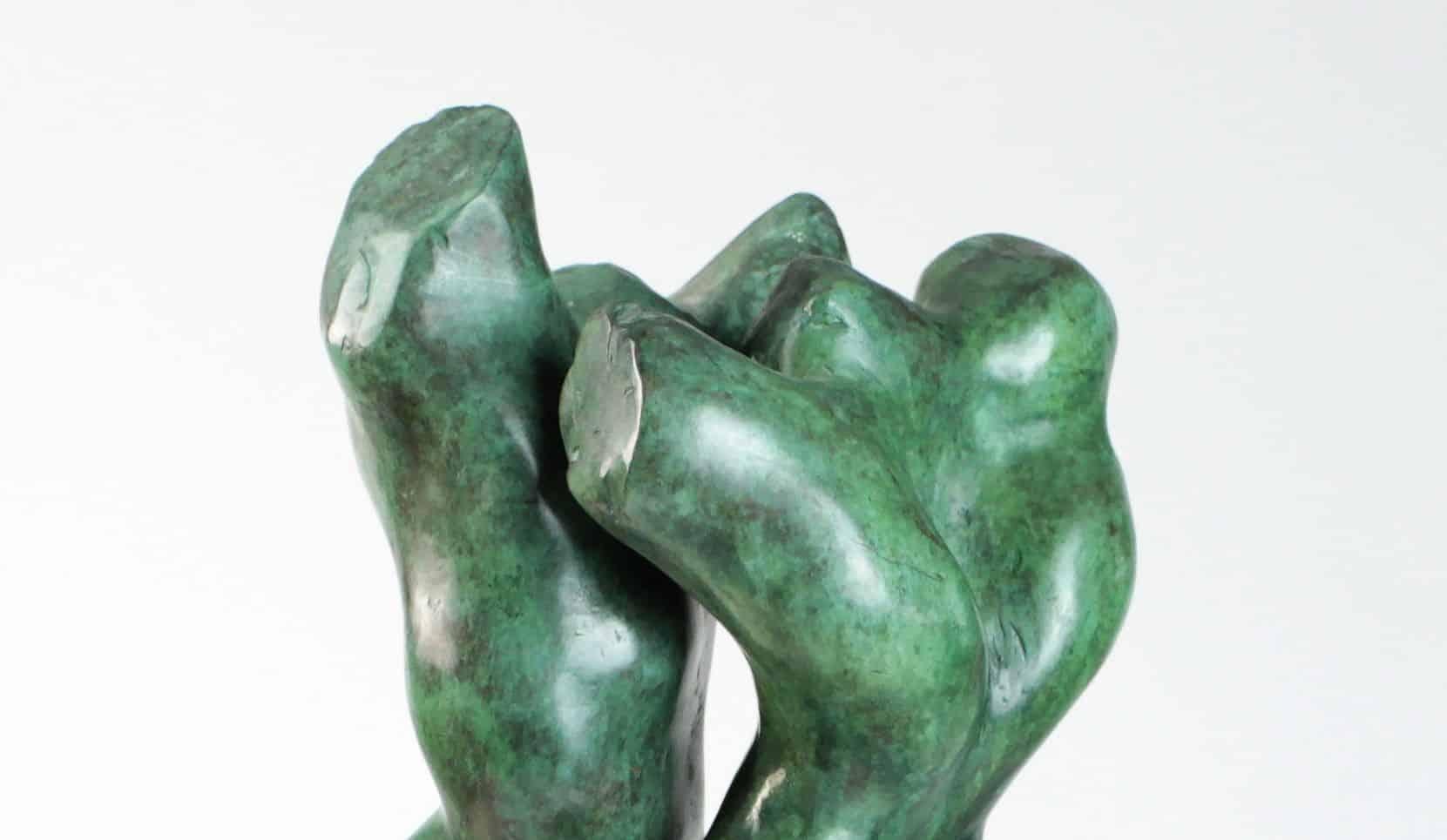 Tango de Yann Guillon - Sculpture de danseurs en bronze, semi-abstraite, contemporaine en vente 8