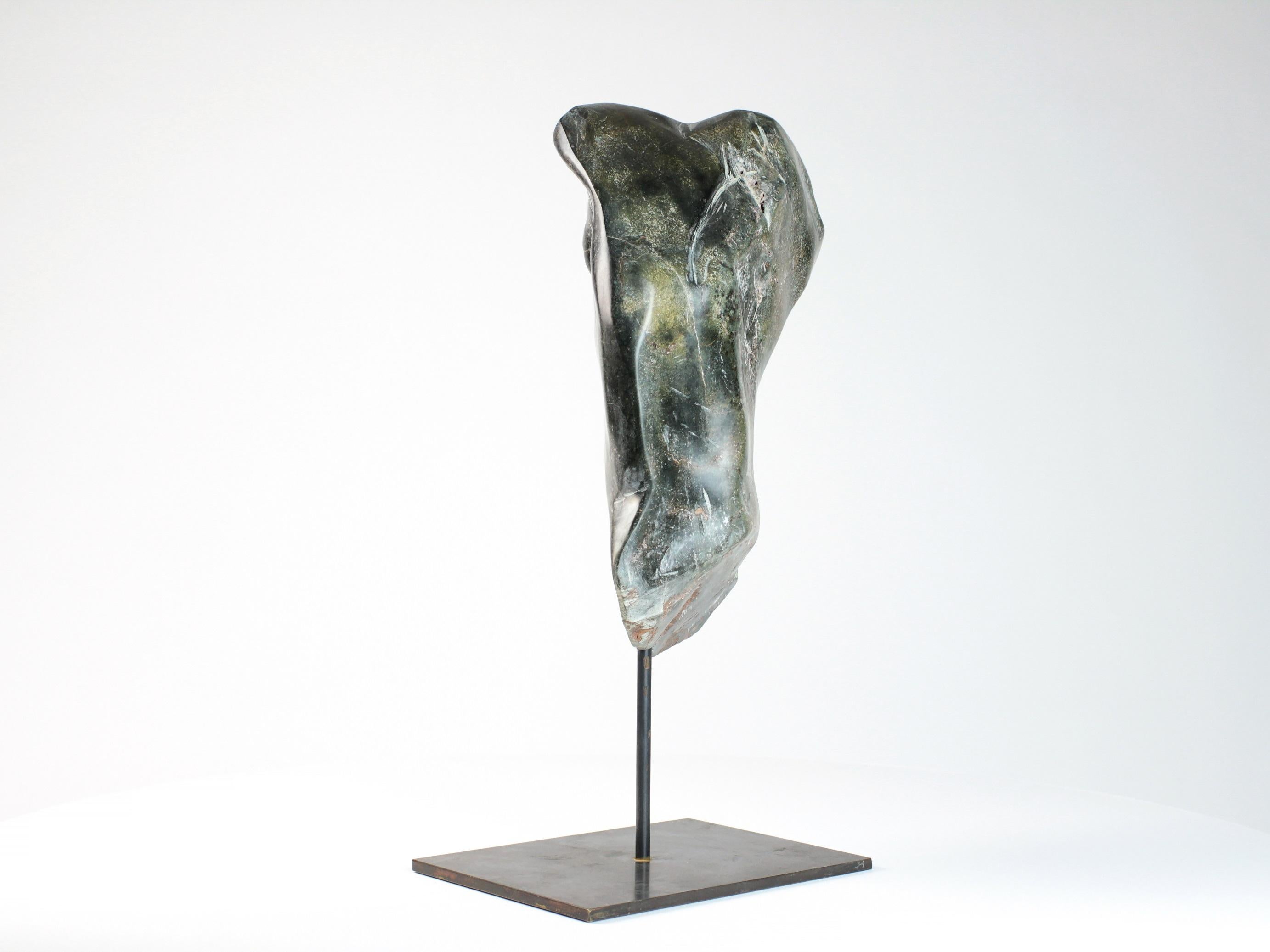 The Energy by Yann Guillon - Abstract stone sculpture, body part, unique For Sale 1