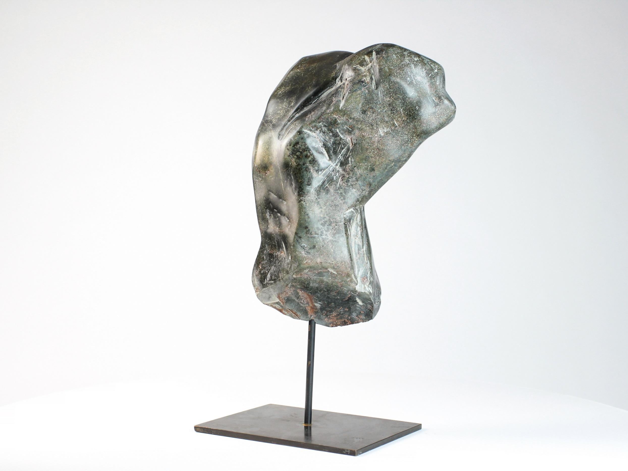 The Energy by Yann Guillon - Abstract stone sculpture, body part, unique For Sale 2