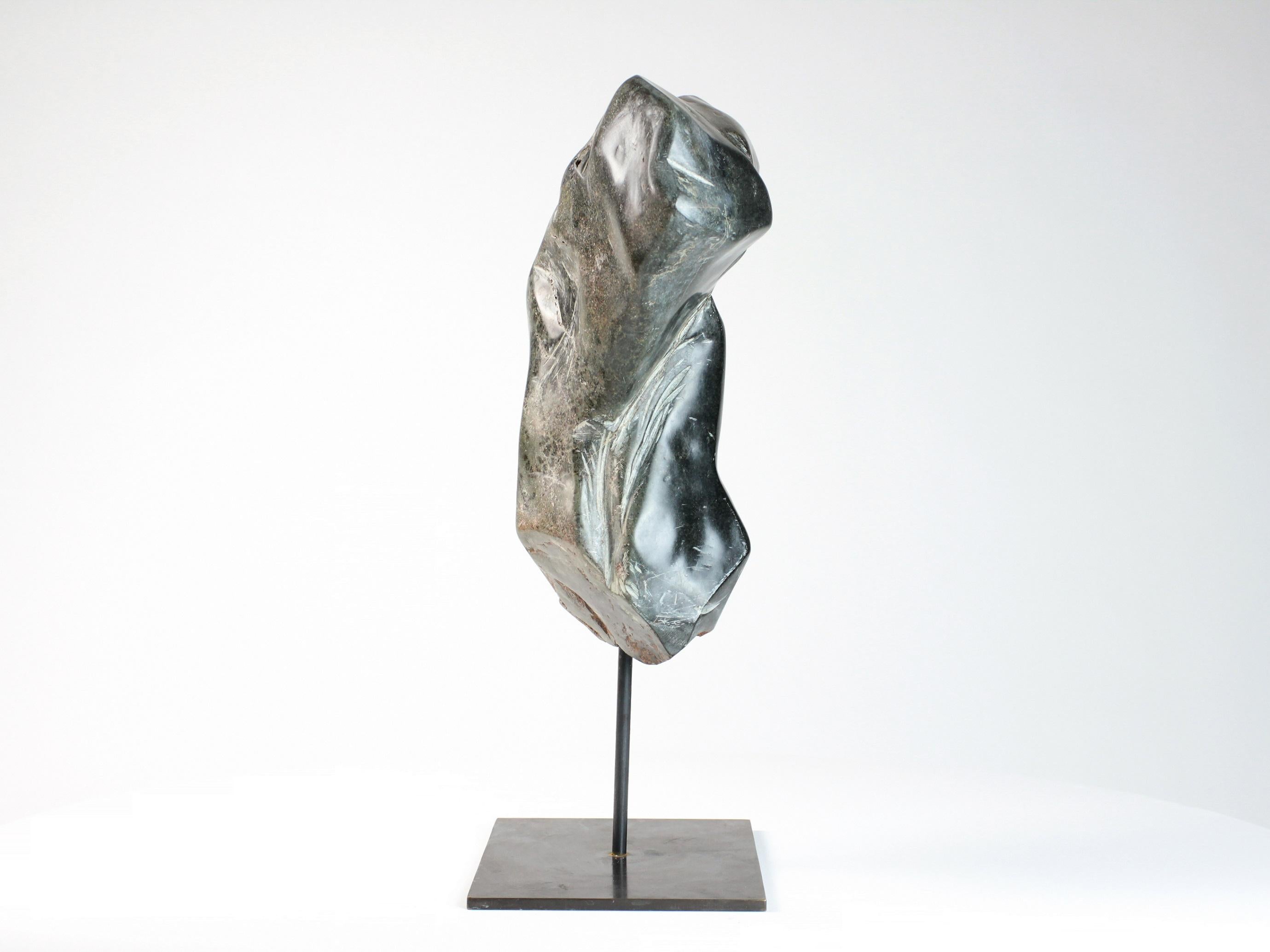 The Energy by Yann Guillon - Abstract stone sculpture, body part, unique For Sale 3