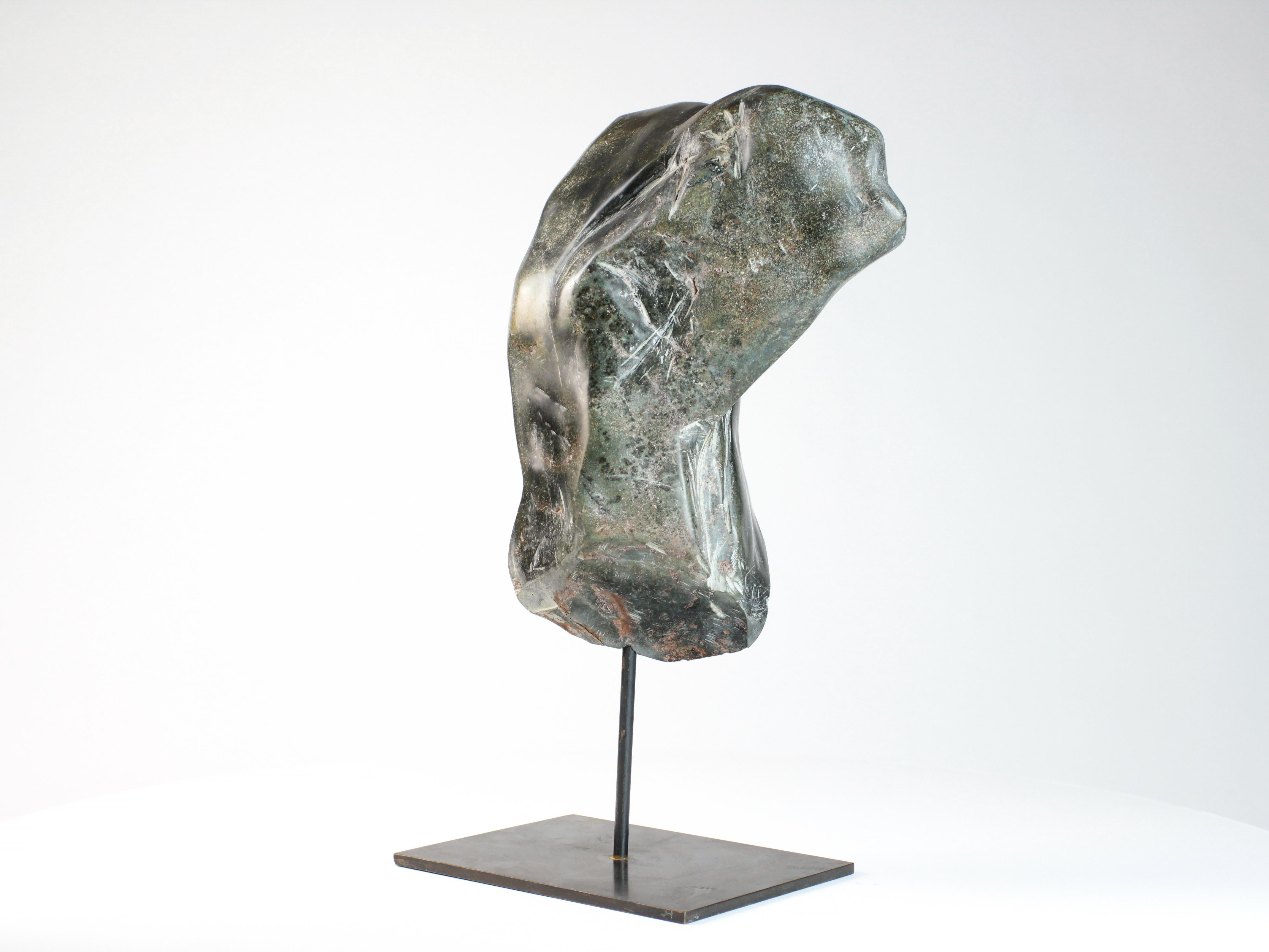The Energy by Yann Guillon - Abstract stone sculpture, body part, unique For Sale 6