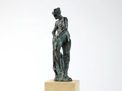 The Little Bather II by Yann Guillon - bronze sculpture, nude, standing woman