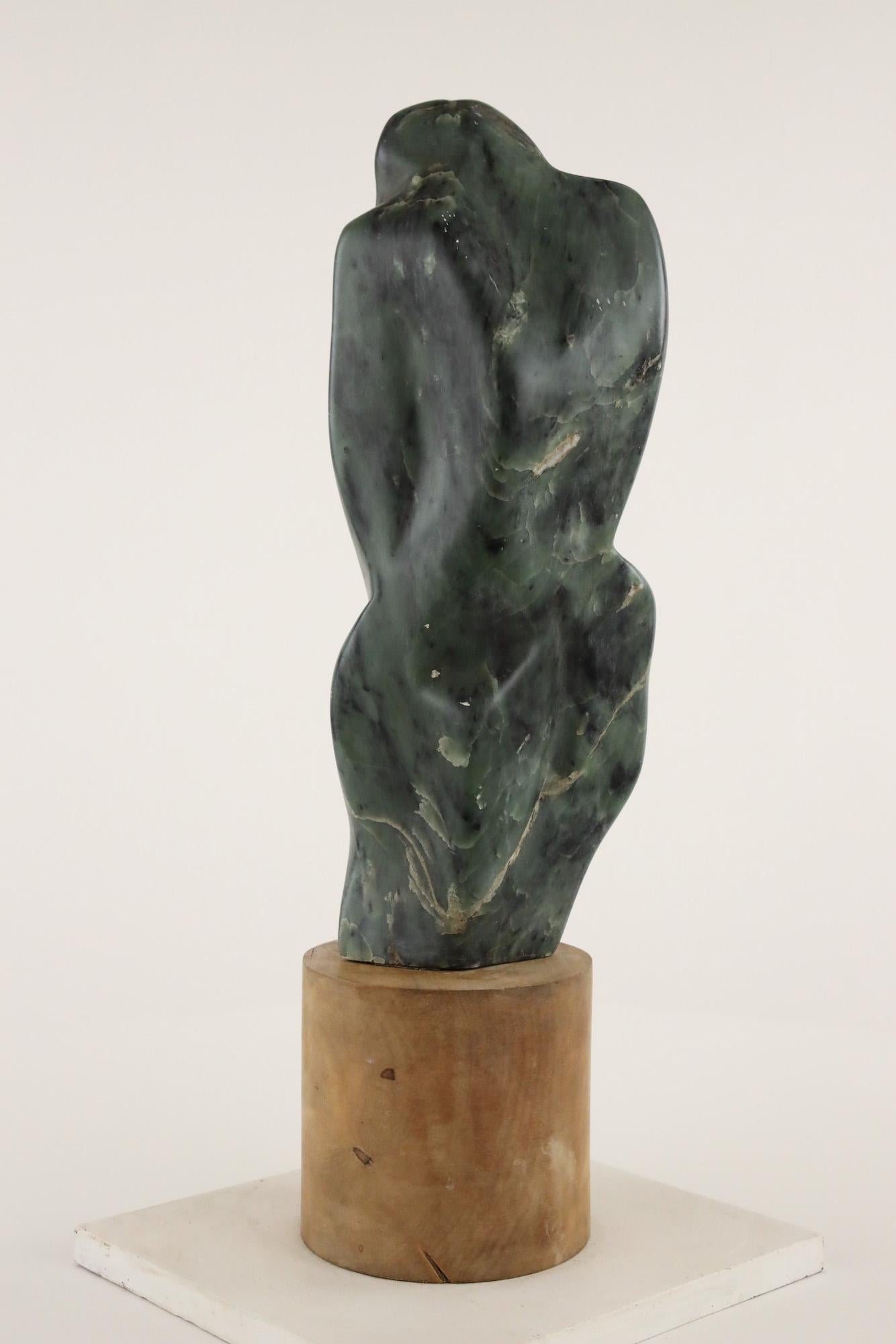 The shadow by Yann Guillon - Contemporary stone sculpture, abstract body forms For Sale 1