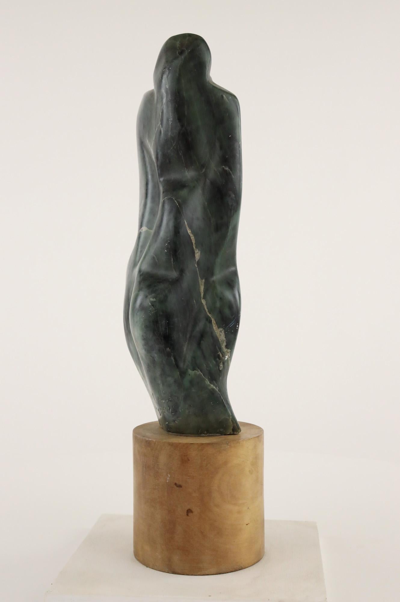 The shadow de Yann Guillon - Sculpture contemporaine en pierre, formes corporelles abstraites en vente 2