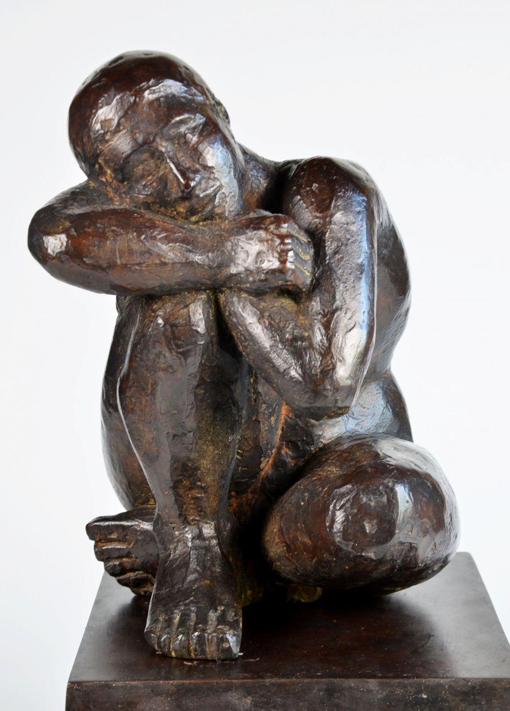 Thought by Yann Guillon – Zeitgenössische weibliche Bronzefigur