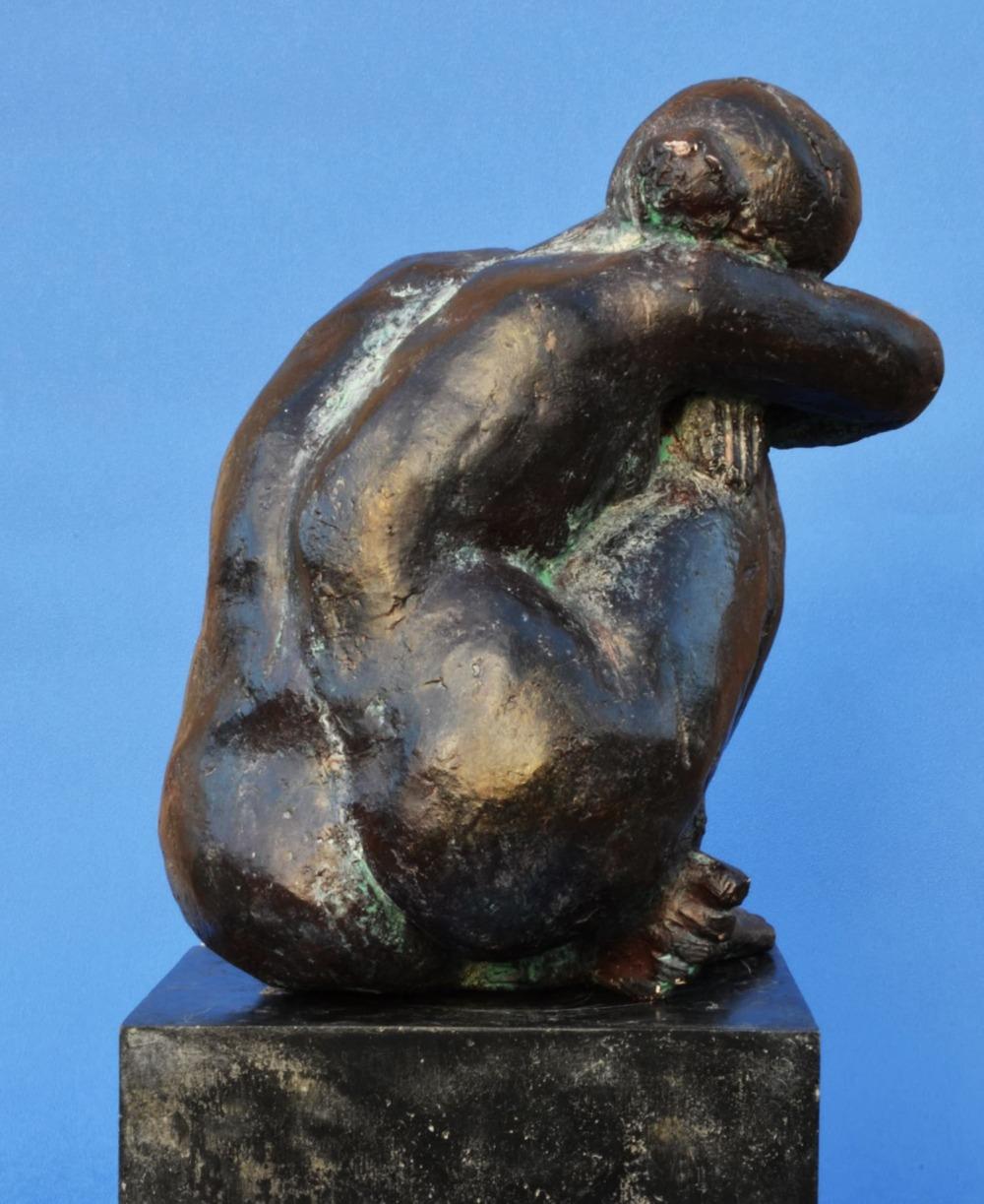 Thought by Yann Guillon - Contemporary Bronze Female Figure 2