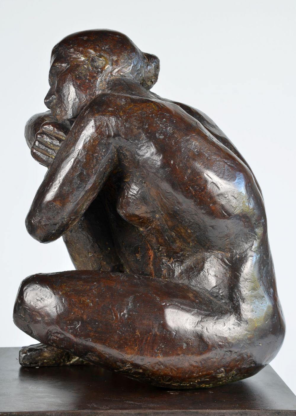 Thought by Yann Guillon - Contemporary Bronze Female Figure For Sale 1