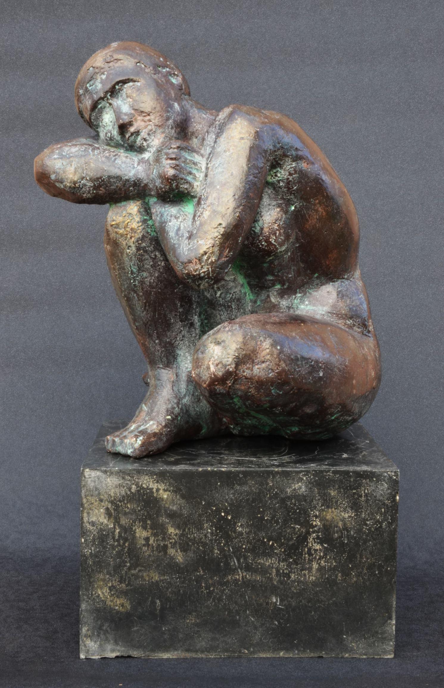 Thought by Yann Guillon - Contemporary Bronze Female Figure
