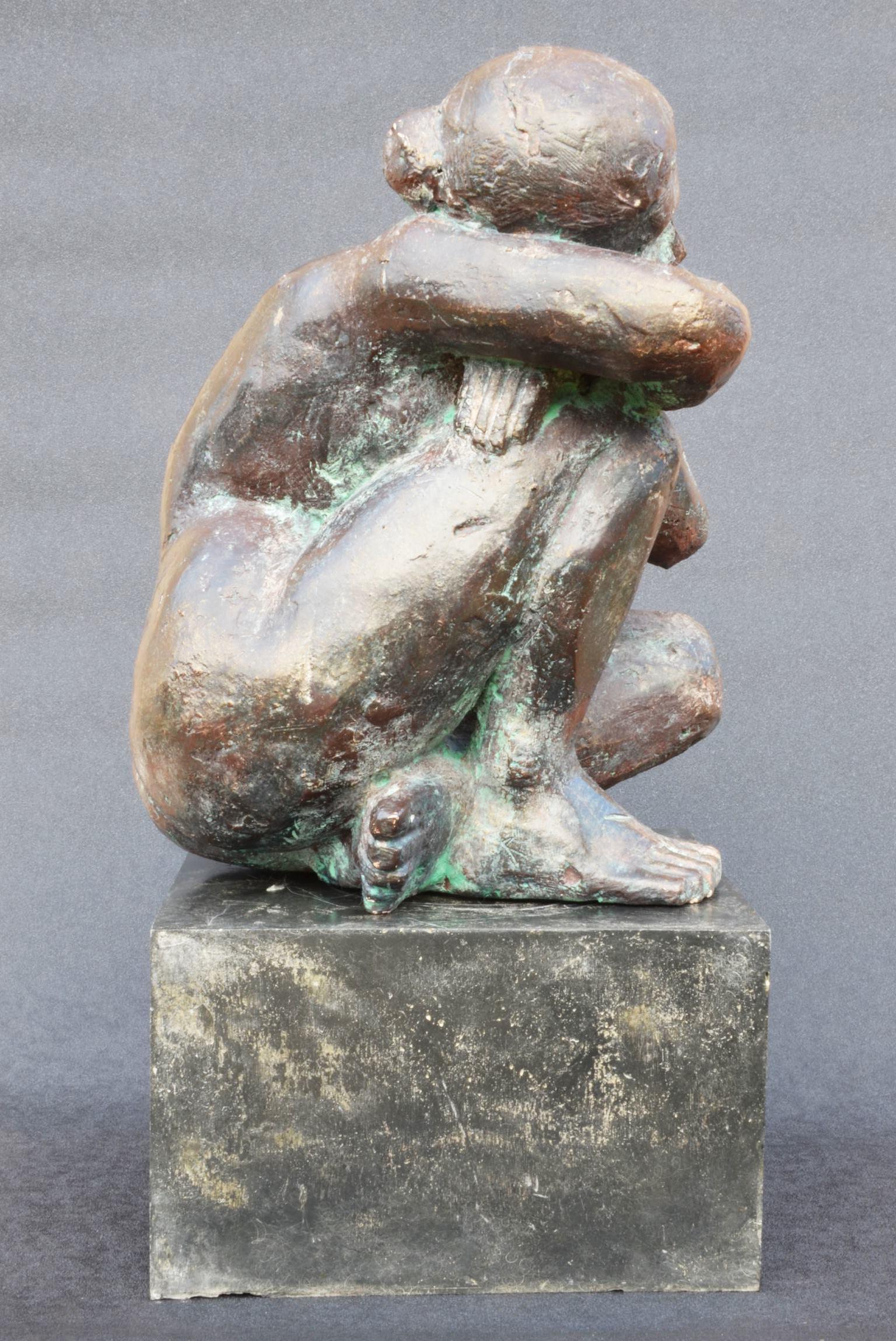 Thought by Yann Guillon - Contemporary Bronze Female Figure 1