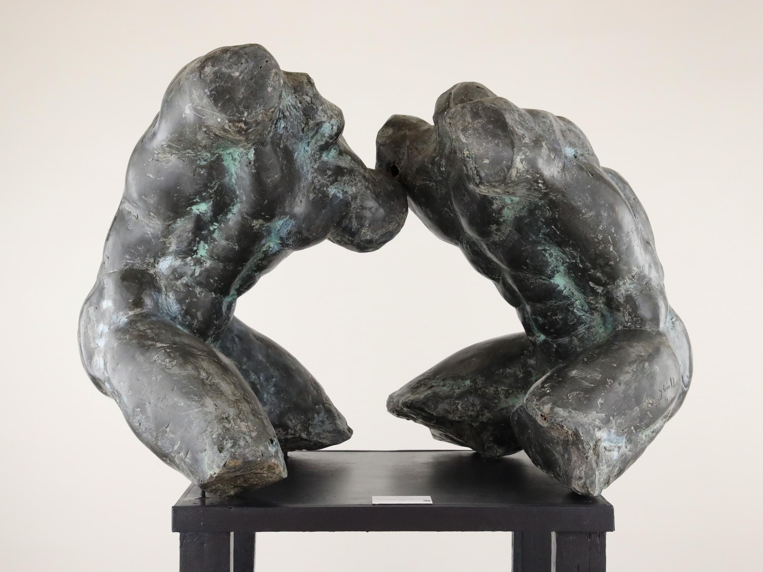 Wrestlers IV is a bronze sculpture by French contemporary artist Yann Guillon, dimensions are 70 × 113 × 66 cm (27.6 × 44.5 × 26 in). A base can be created as necessary.
This sculpture is signed and numbered, it is part of a limited edition of 8